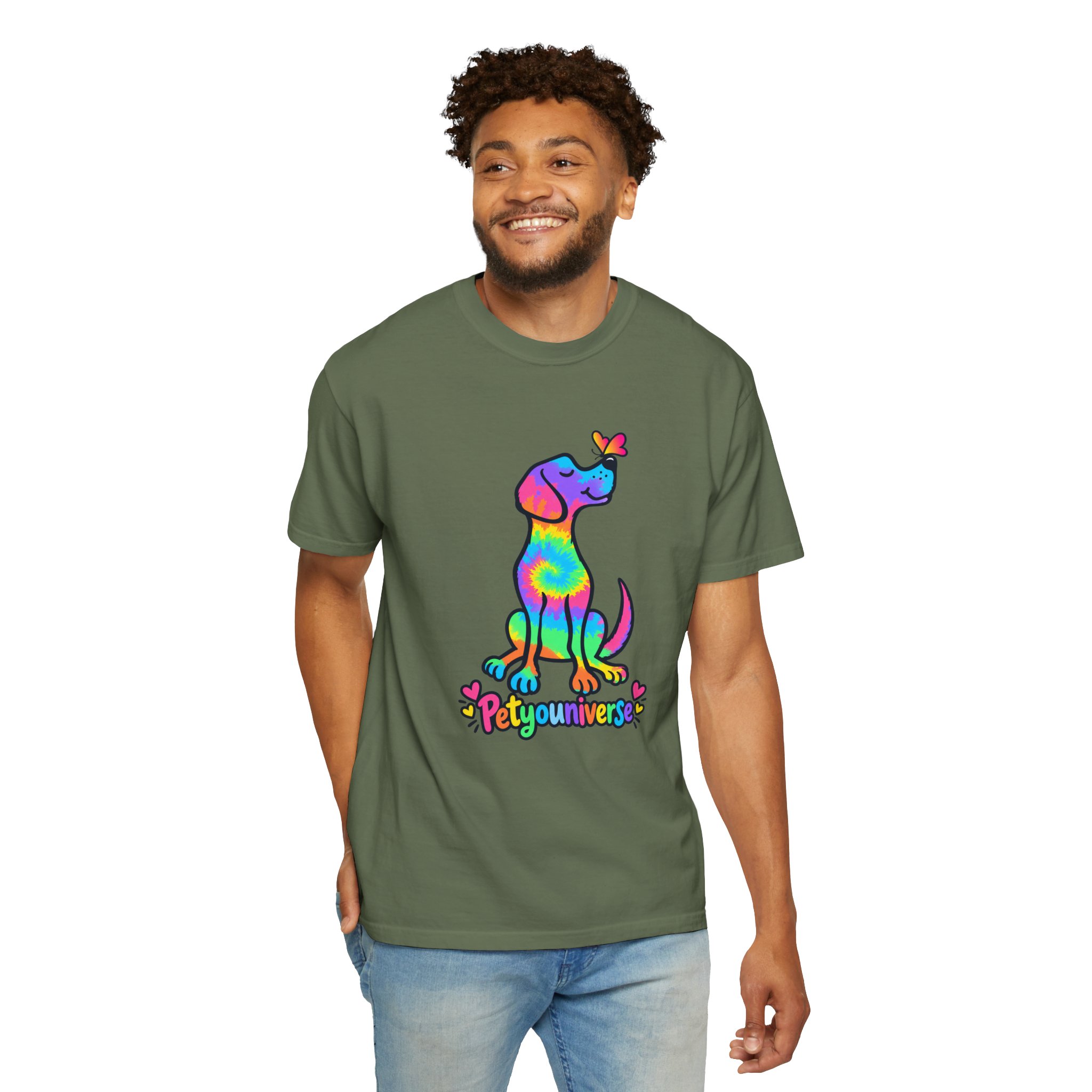 Tie-Dye Puppy T-Shirt — Colorful "PetYoUniverse" Dog Graphic Tee - Image 52