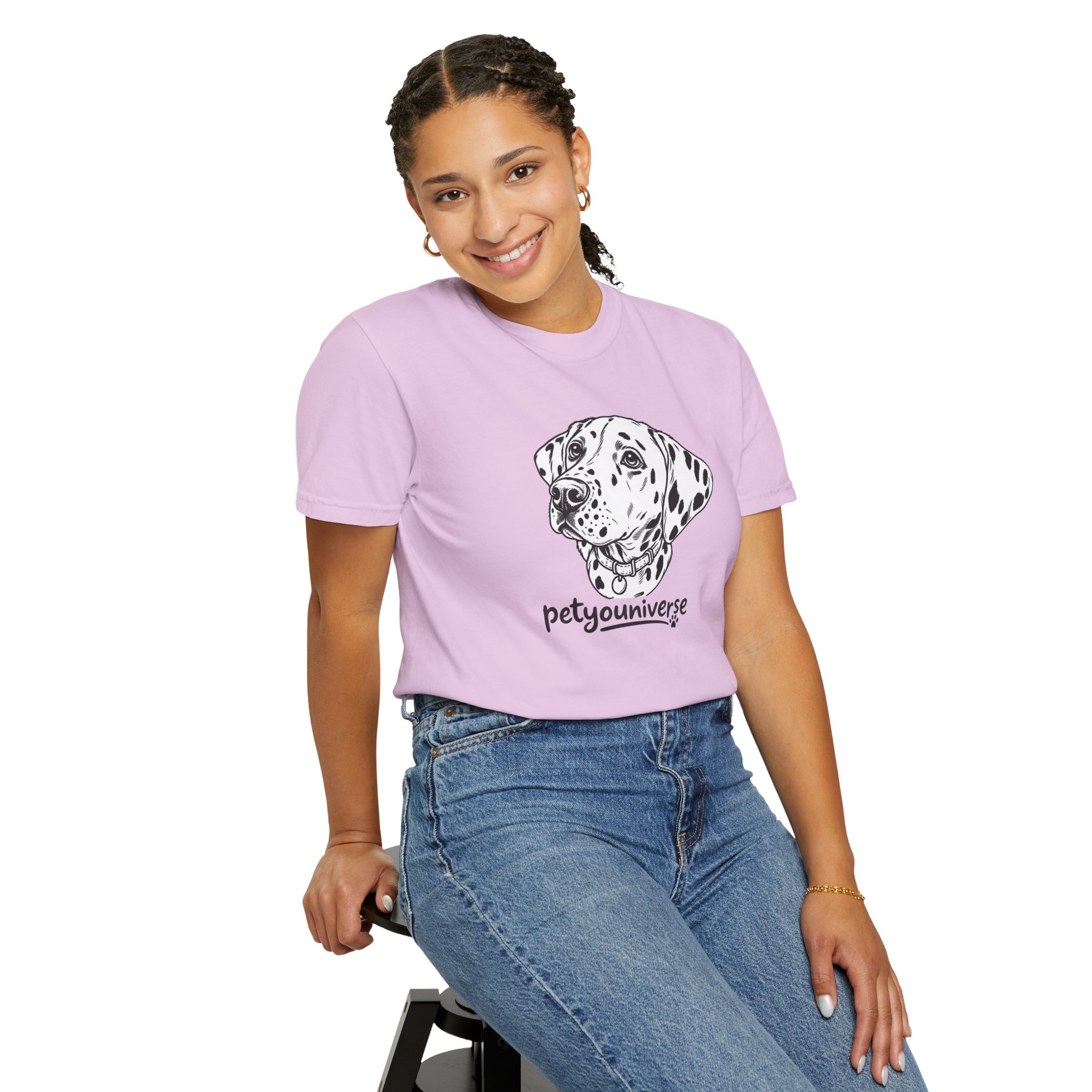 Dalmatian Portrait T-Shirt — "PetYoUniverse" Graphic Tee - Image 105