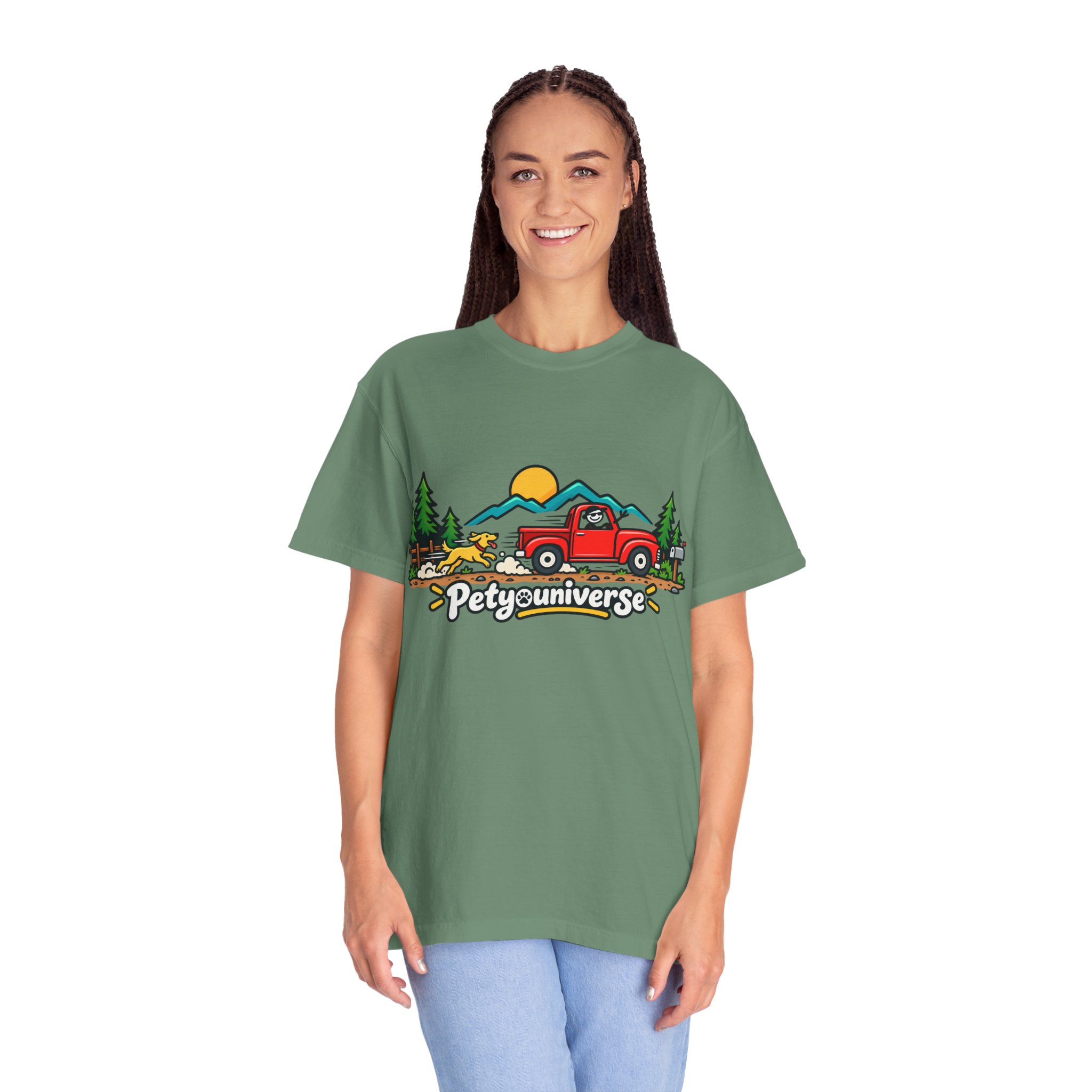 Petyuniverse Retro Truck & Dog Graphic T-Shirt - Image 68