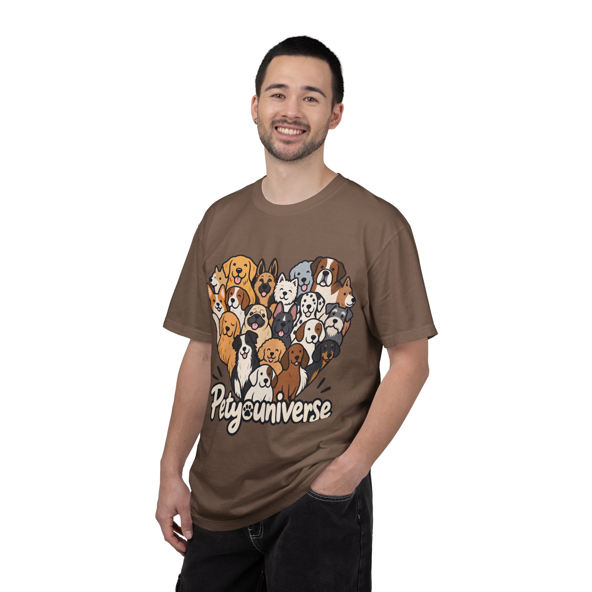 Dog Lover Cartoon T-Shirt — "Pety Universe" Graphic Tee - Image 64