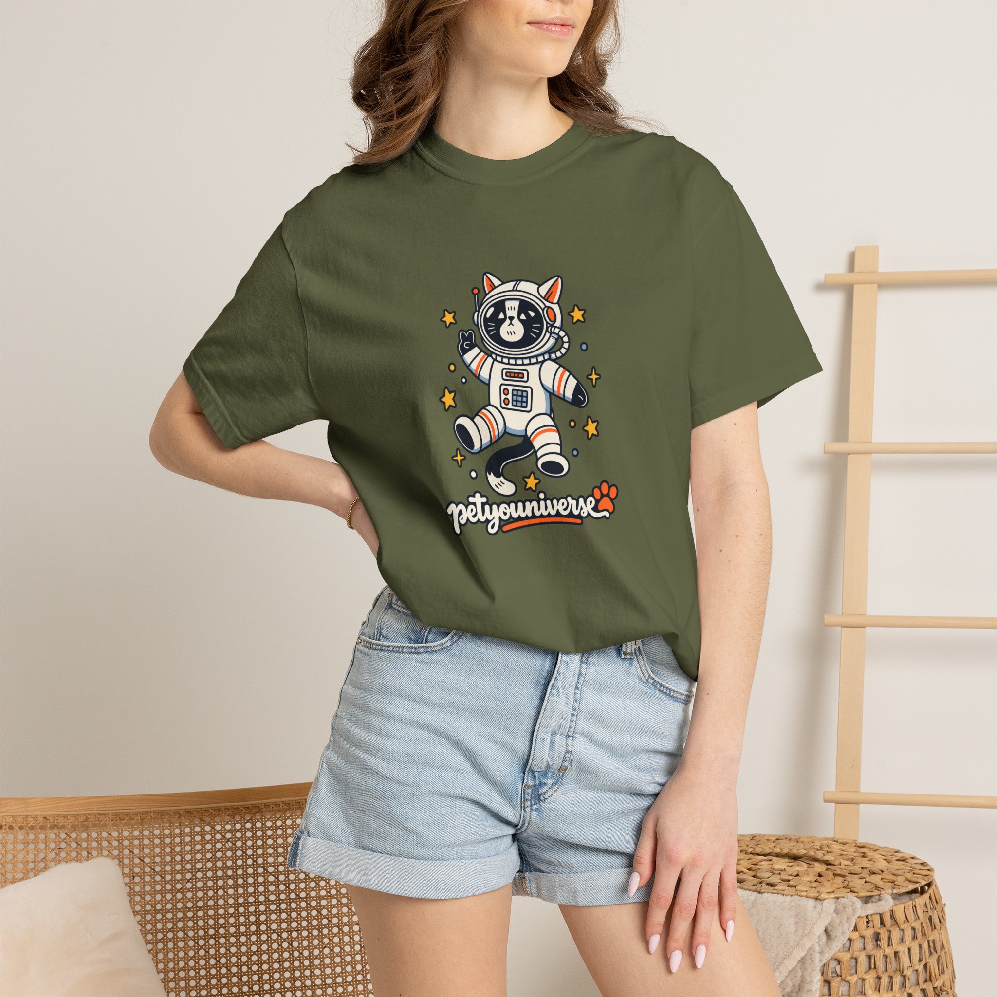 Astronaut Dog T-Shirt — 'PetYoUniverse' Cute Space Pup Tee - Image 56