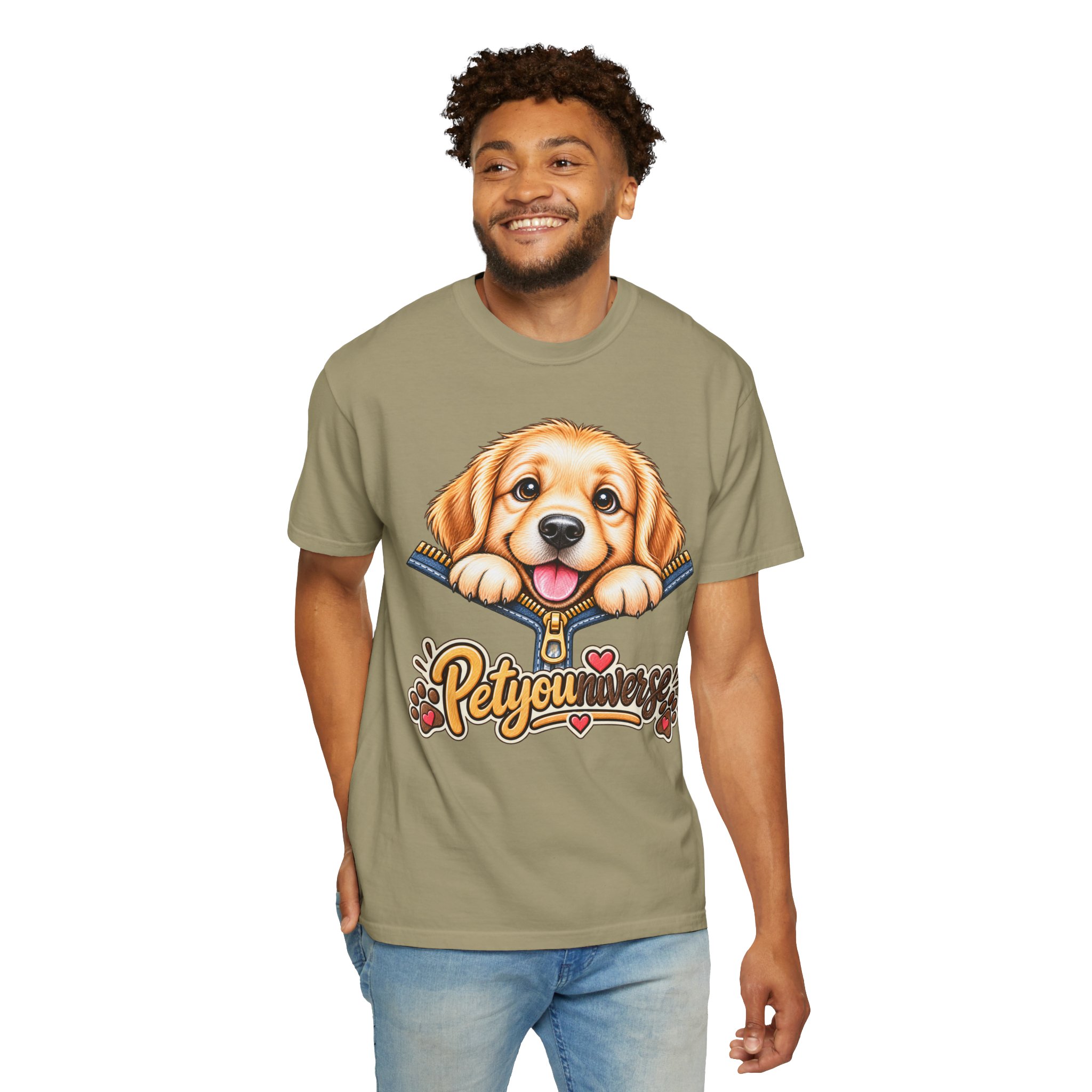 Golden Retriever Puppy "PetYoUniverse" T-Shirt - Image 34