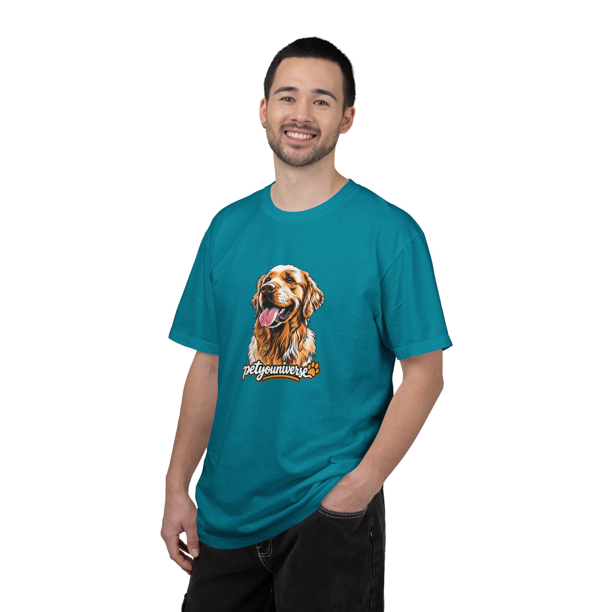 Dog Lover T-Shirt — Golden Retriever Portrait "PetYoUniverse" Graphic - Image 85