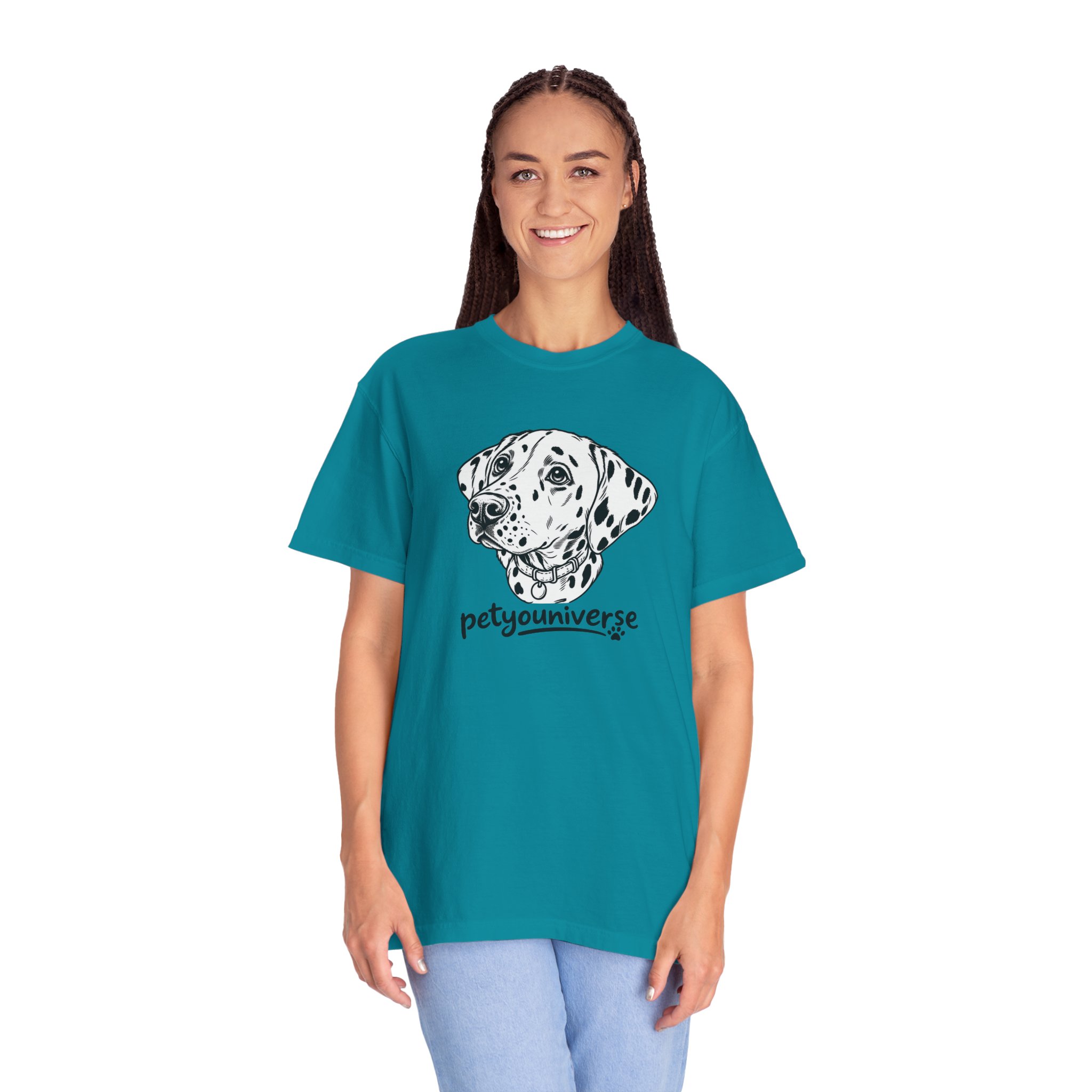 Dalmatian Portrait T-Shirt — "PetYoUniverse" Graphic Tee - Image 77