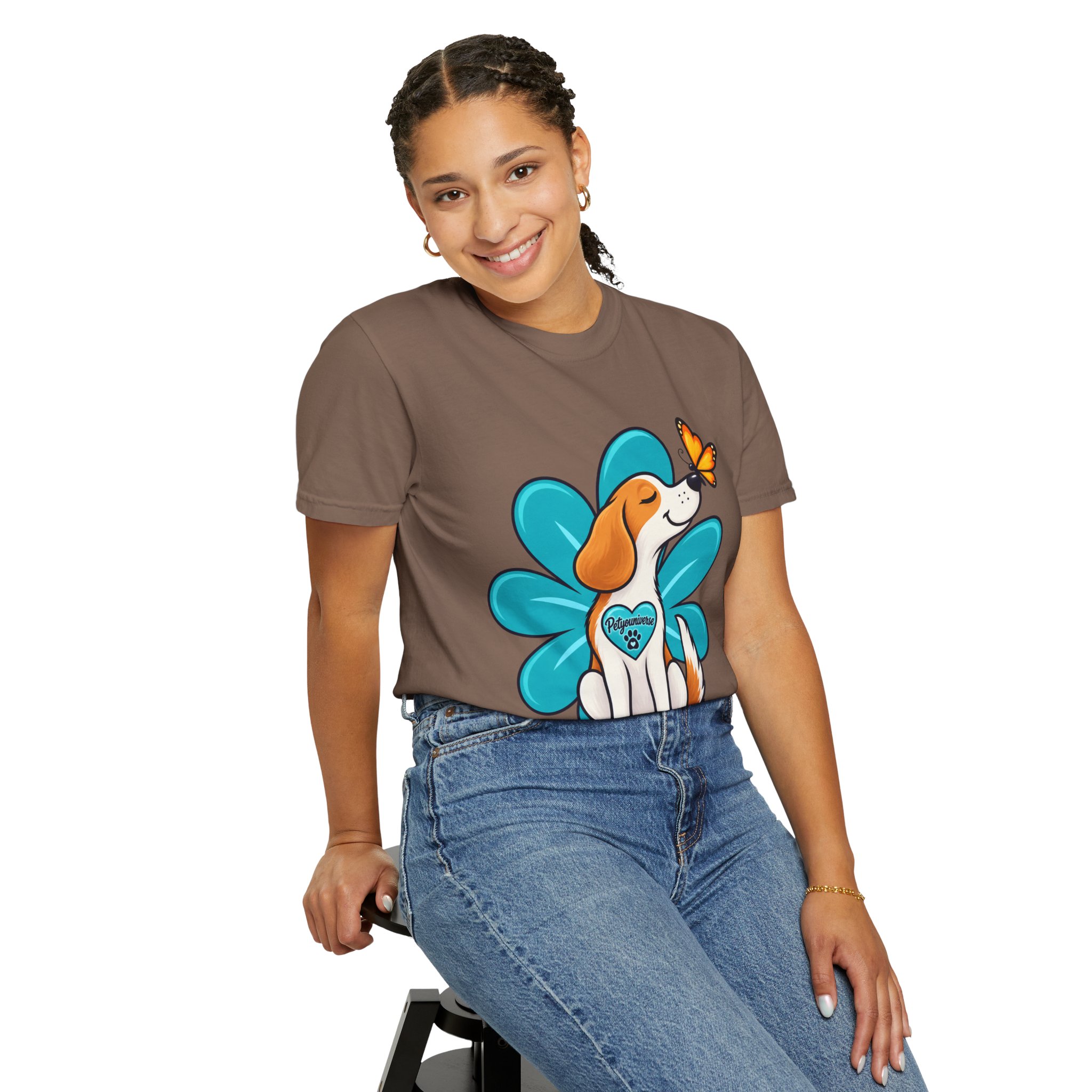 Beagle & Butterfly Graphic T-Shirt - Image 61