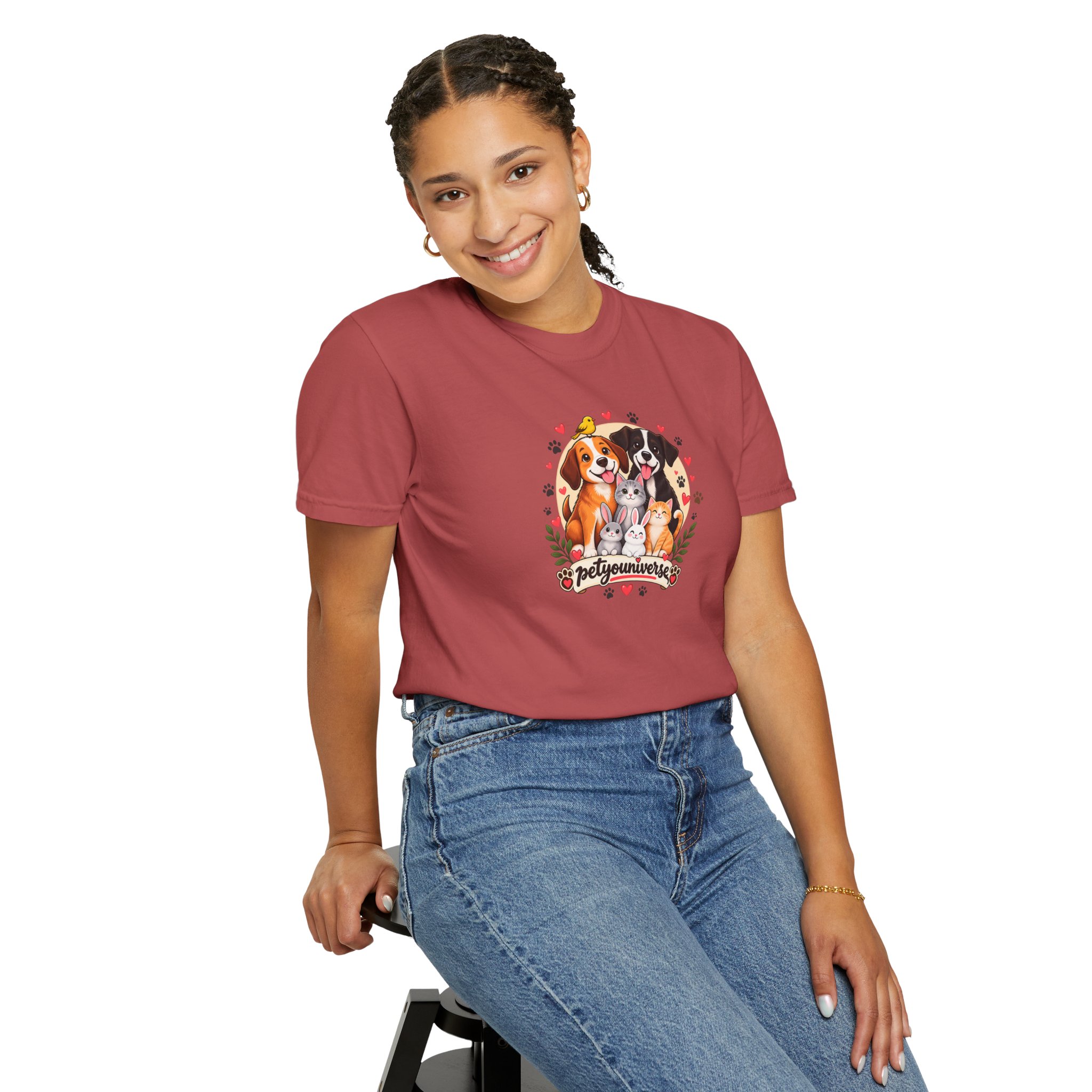 Dog Mom & Dad T-Shirt — 'Pet Parents' Cute Puppy Portrait Tee - Image 123