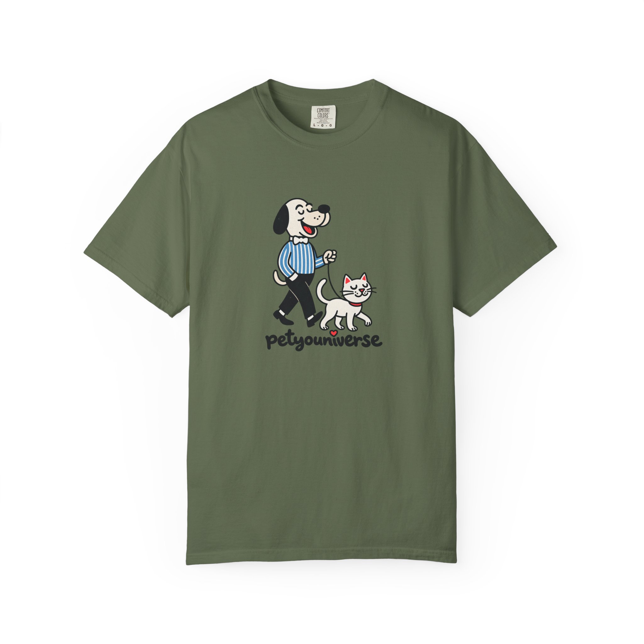 PetYouniverse Walking Dog & Cat Tee — Cute Retro Pet Graphic T-Shirt - Image 46