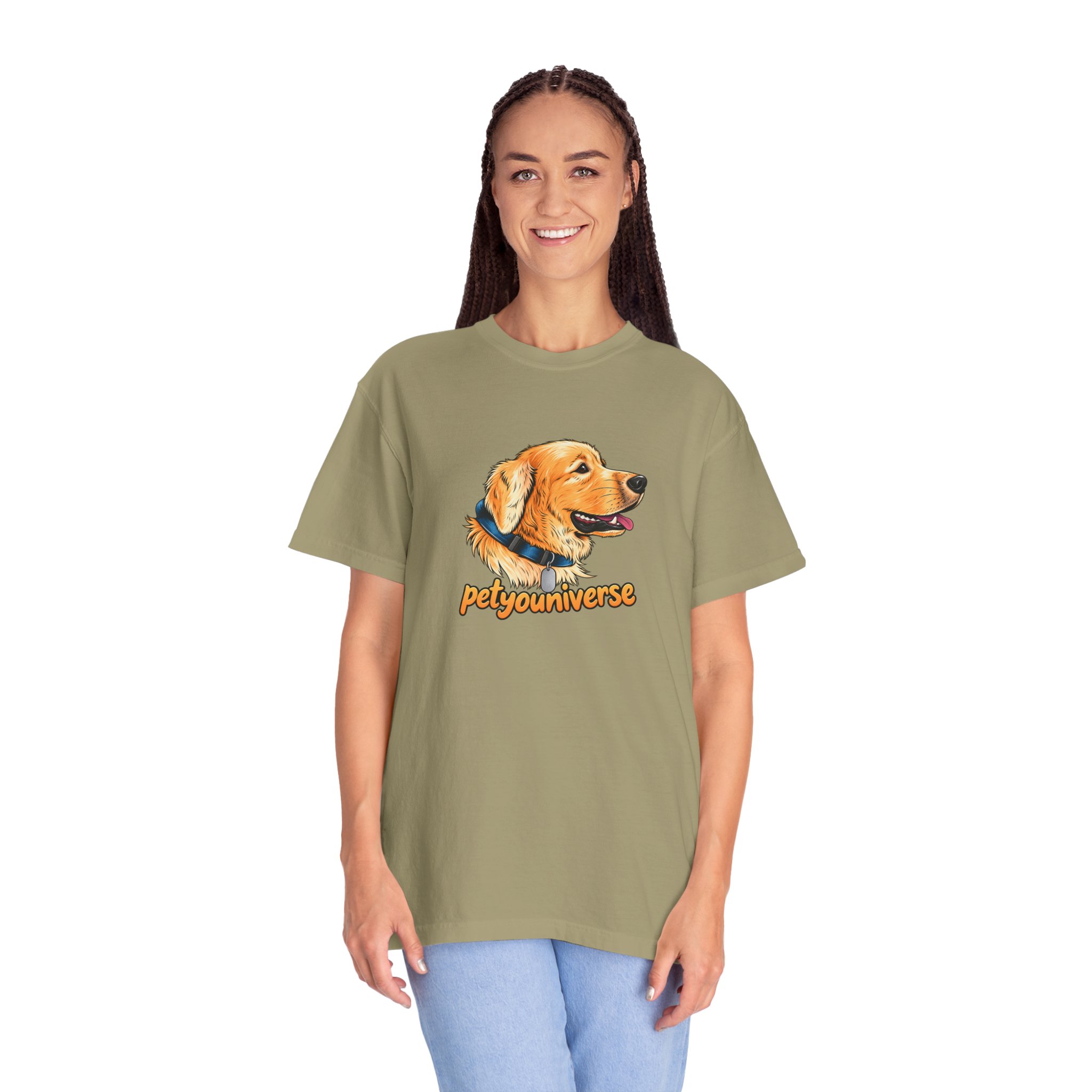 Golden Retriever Portrait T-Shirt – PetYoUniverse Graphic Tee - Image 23