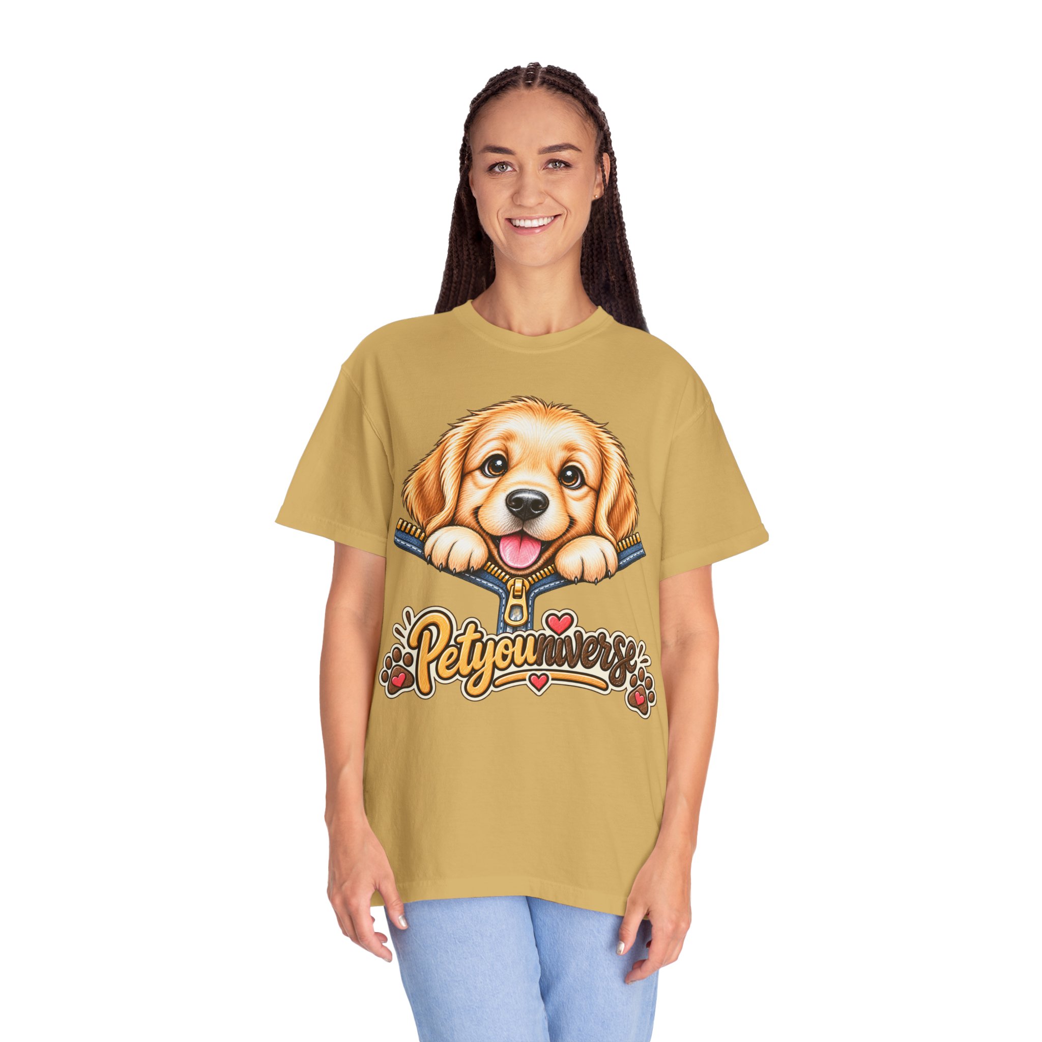 Golden Retriever Puppy "PetYoUniverse" T-Shirt - Image 23