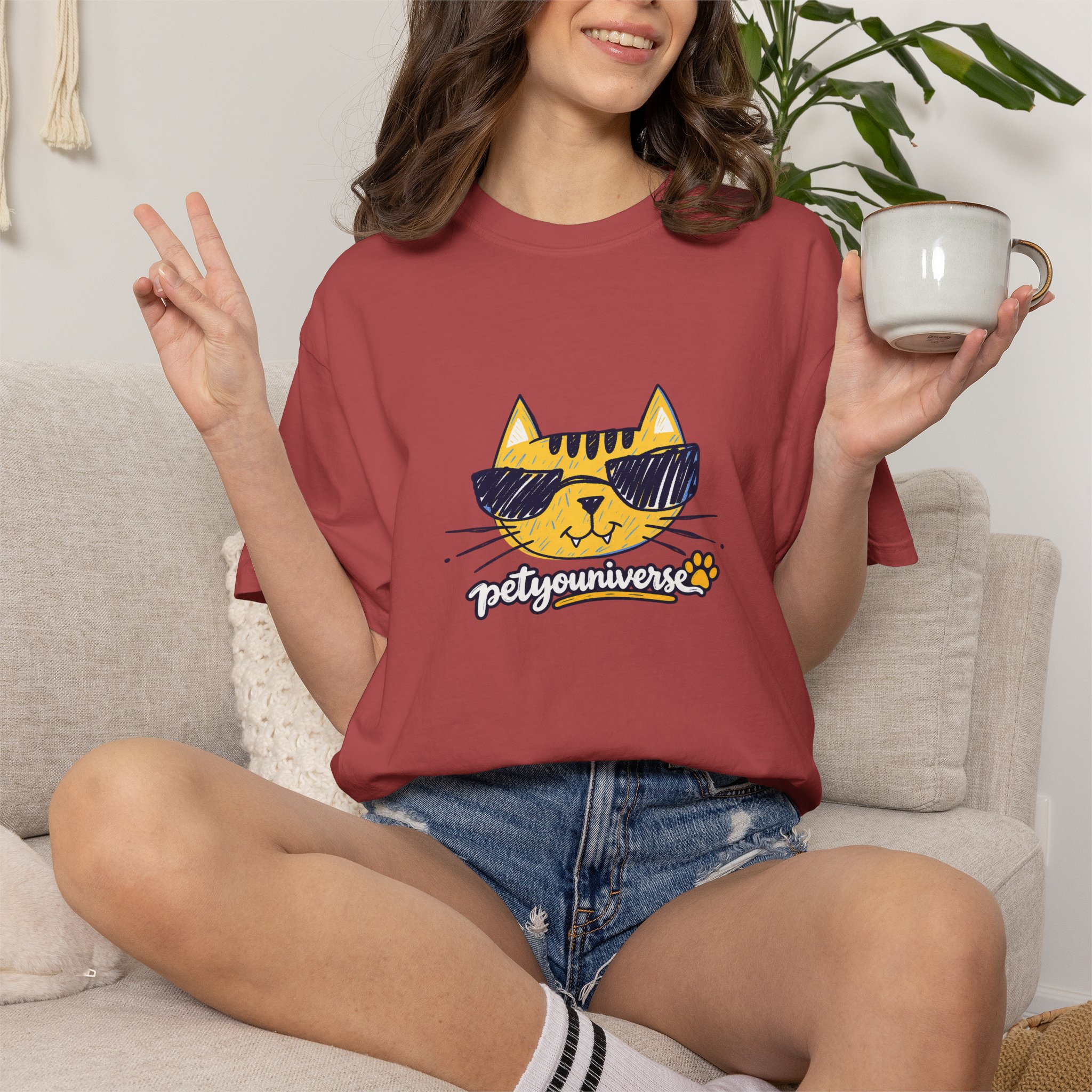 Cool Cat Sunglasses T‑Shirt — 'Purrfectly Awesome' Graphic Tee for Cat Lovers - Image 111