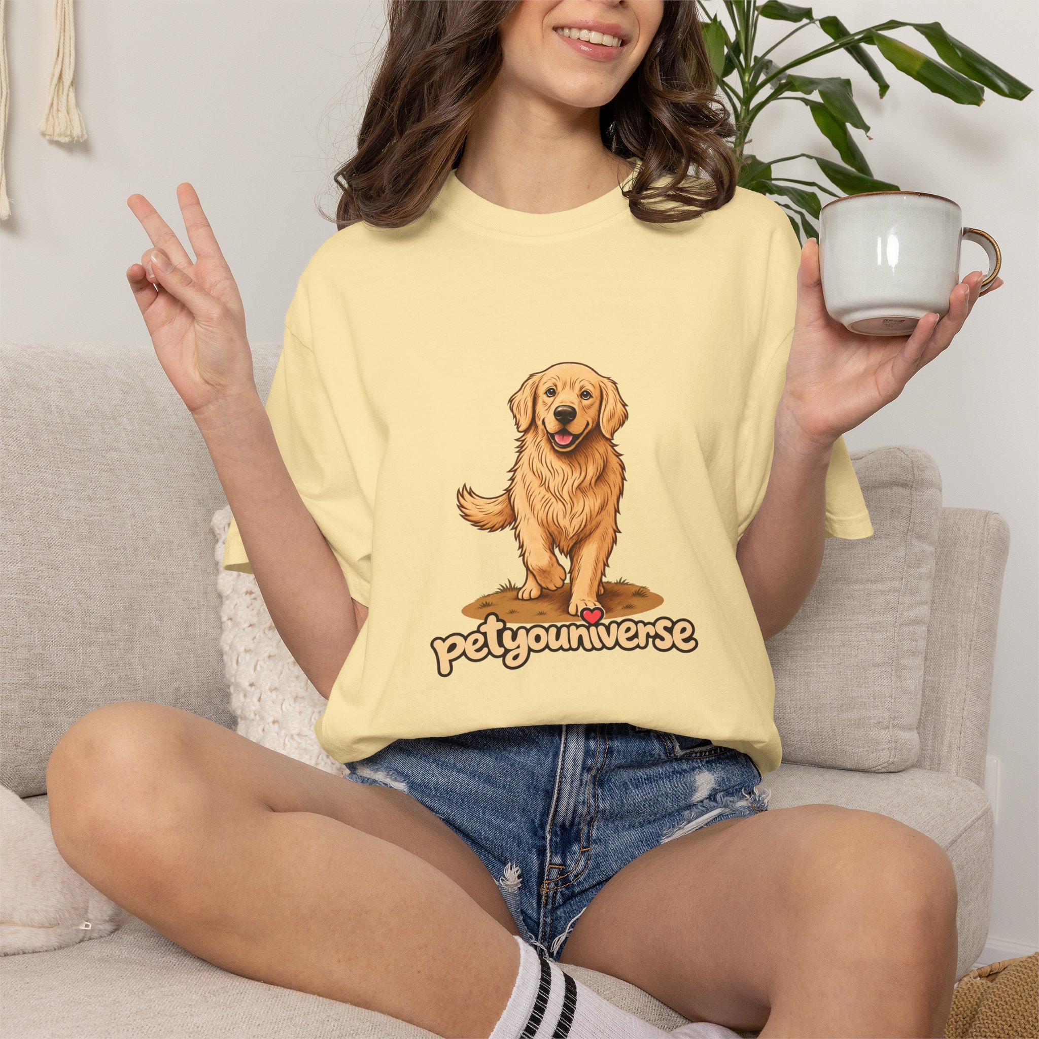 Golden Retriever Graphic T-Shirt — "PetYoUniverse" Cute Dog Tee - Image 12