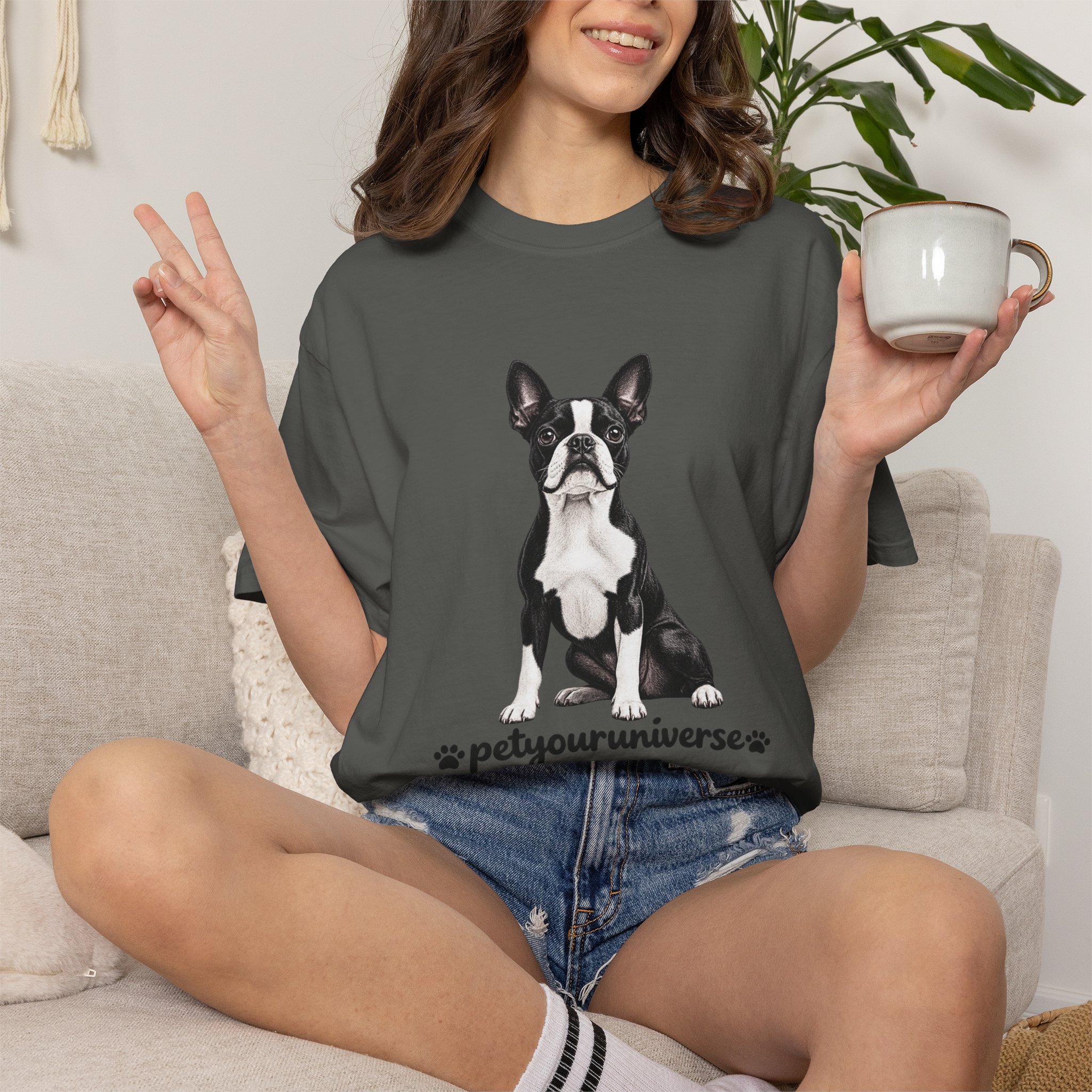 Boston Terrier Graphic T-Shirt — "PetYoUniverse" Dog Lover Tee - Image 30