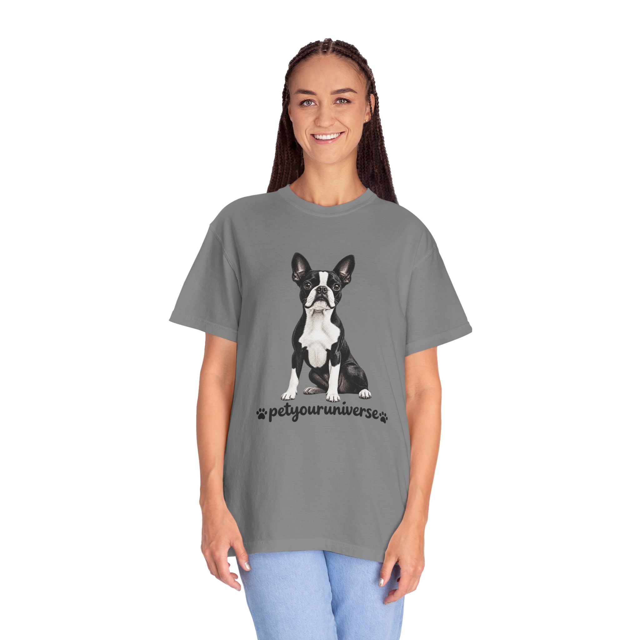 Boston Terrier Graphic T-Shirt — "PetYoUniverse" Dog Lover Tee - Image 41