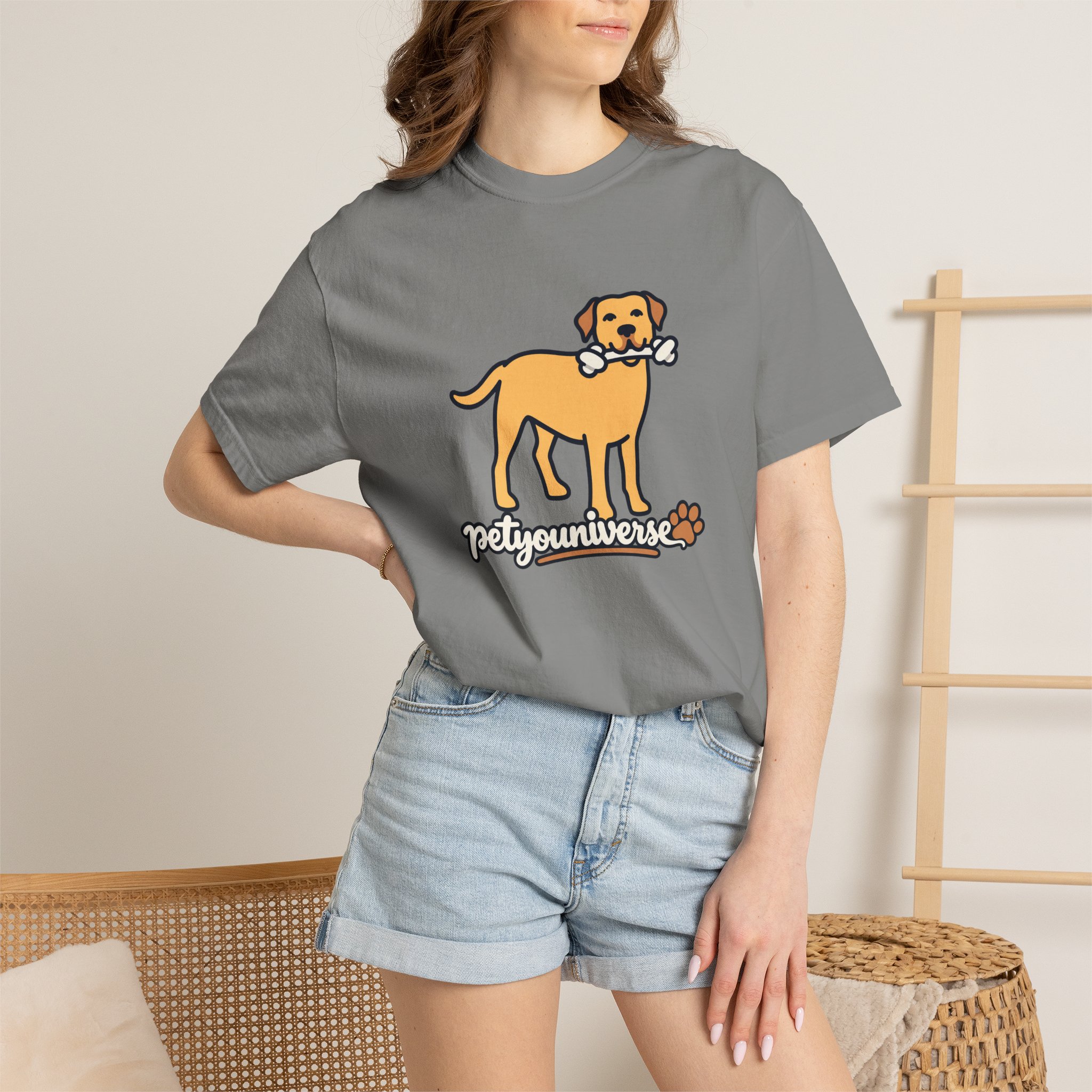 Dog Bone Graphic T-Shirt — "PetYoUniverse" Puppy Tee - Image 92