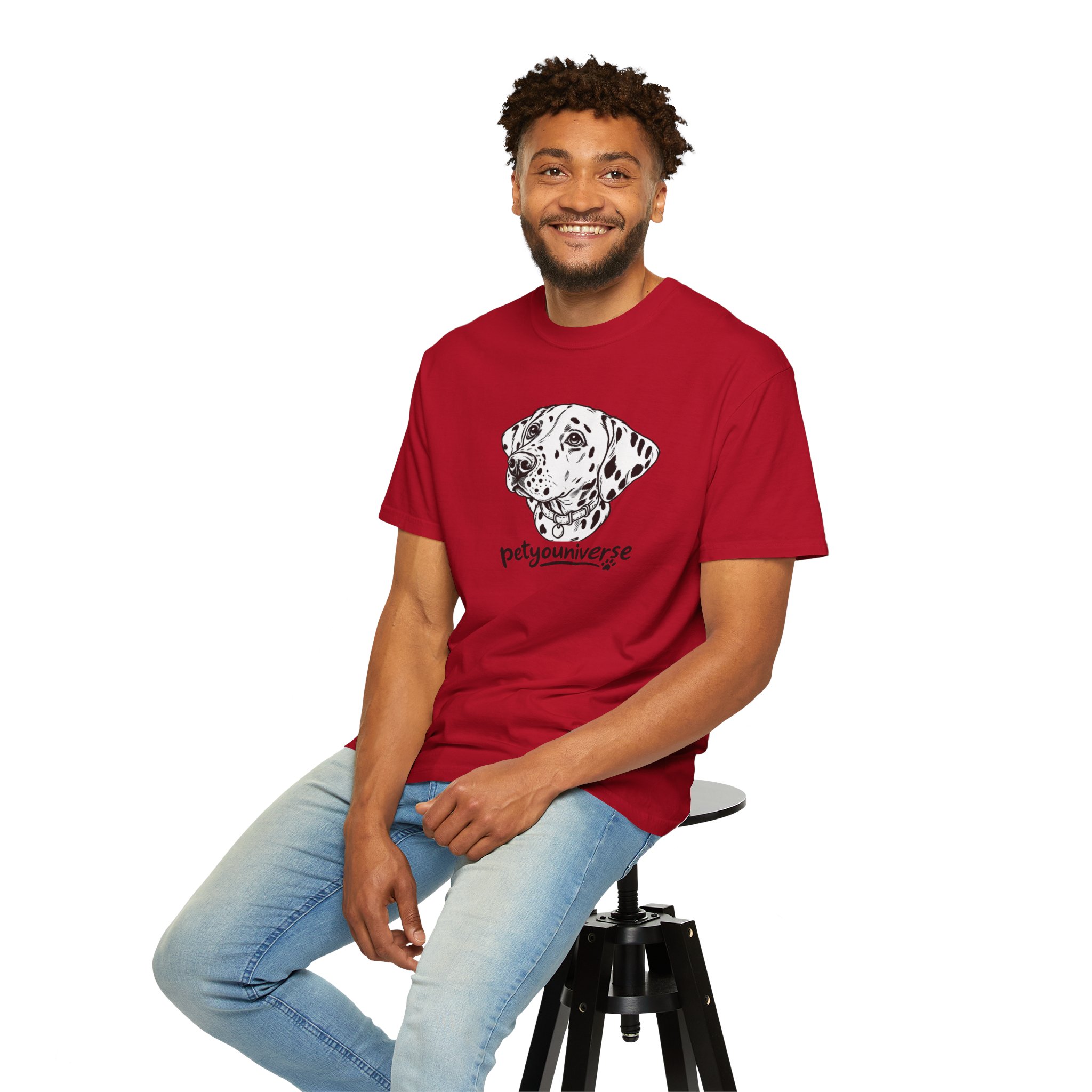 Dalmatian Portrait T-Shirt — "PetYoUniverse" Graphic Tee - Image 143