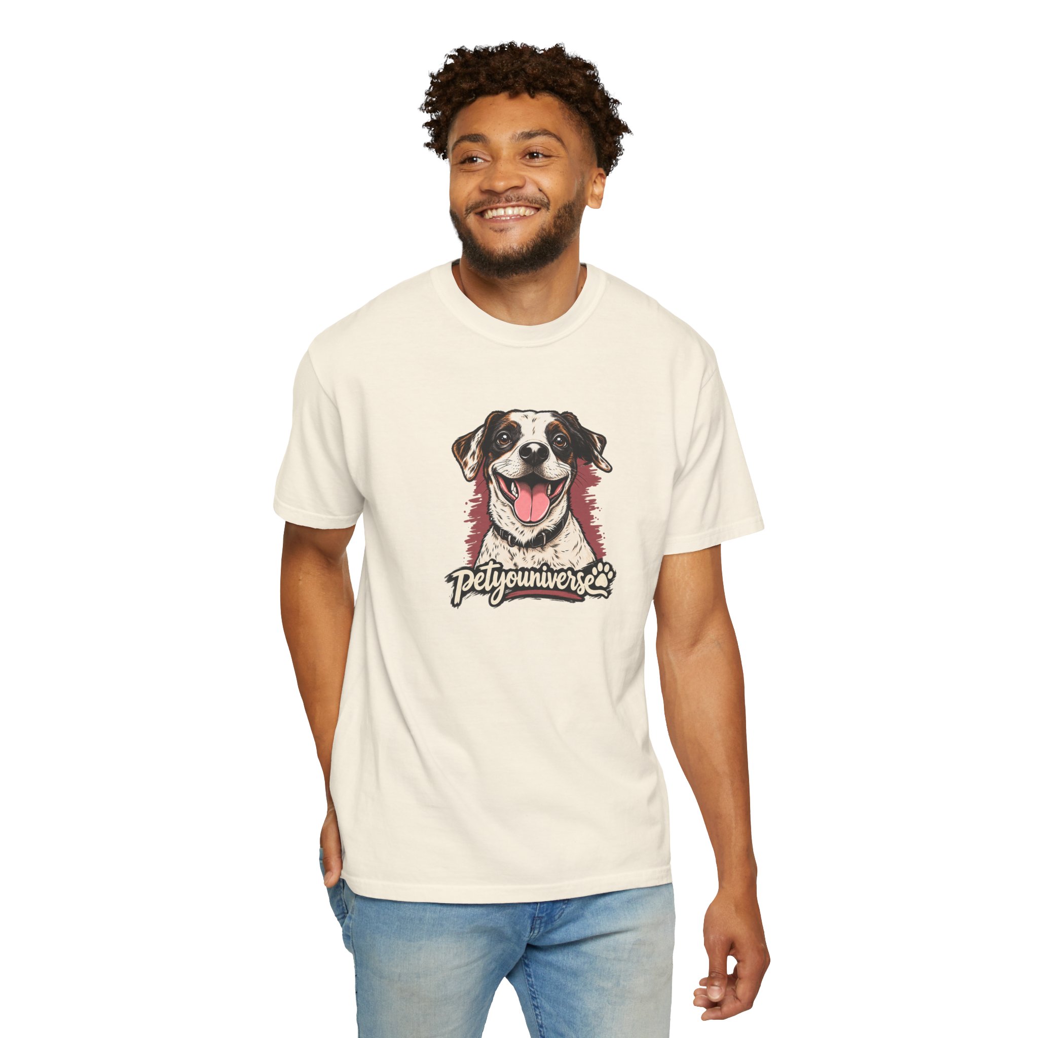 Dog Lover T-Shirt — Smiling Pup "Petyouniverse" Graphic Tee - Image 6