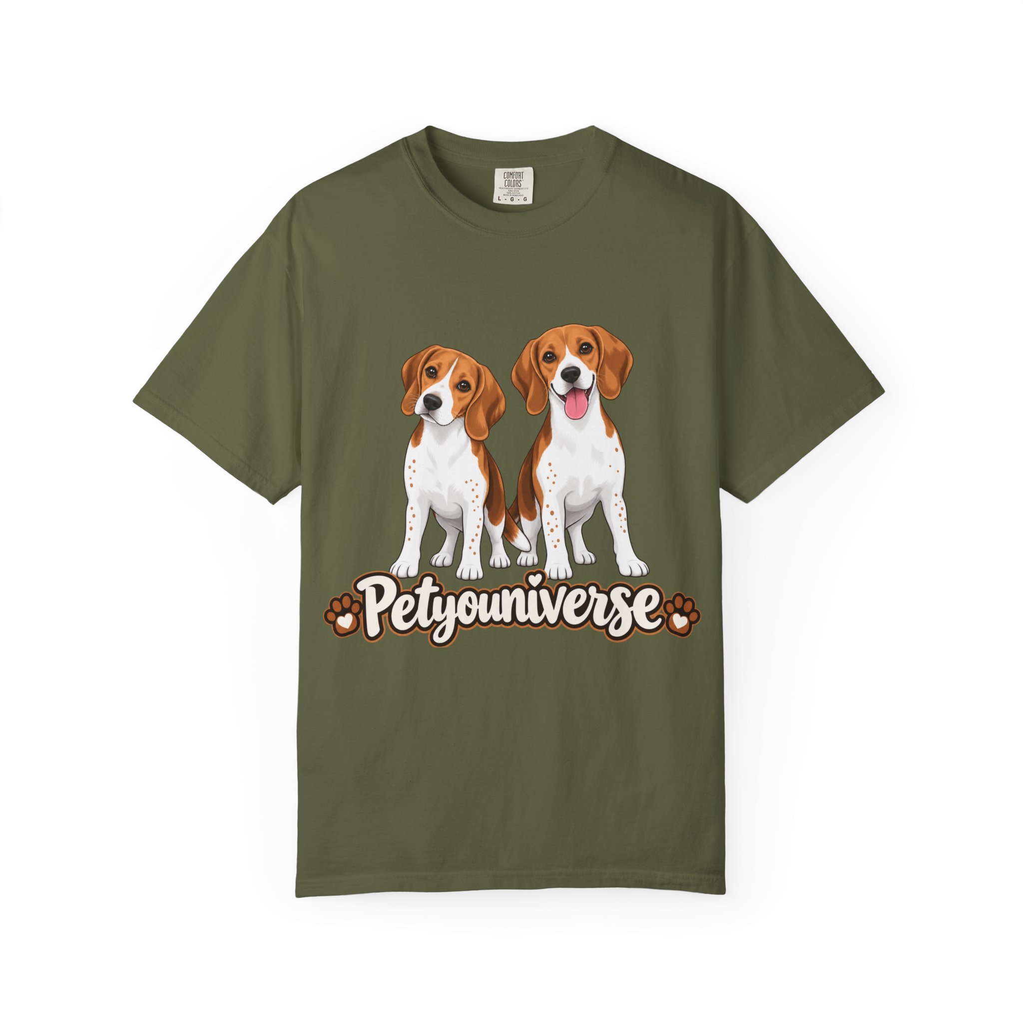 Beagle Lovers T-Shirt — 'PetYoUniverse' Cute Cartoon Duo Dog Tee - Image 55