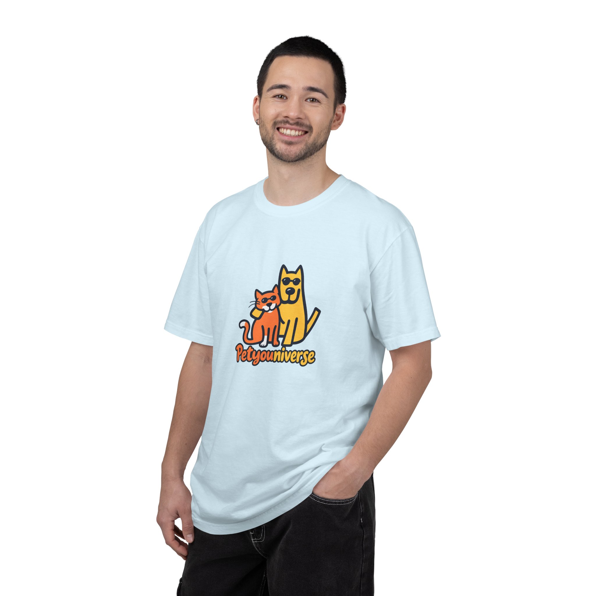 PetyoUniverse Cute Cat & Dog Graphic T-Shirt — Vintage Garment-Dyed Tee for Pet Lovers - Image 103