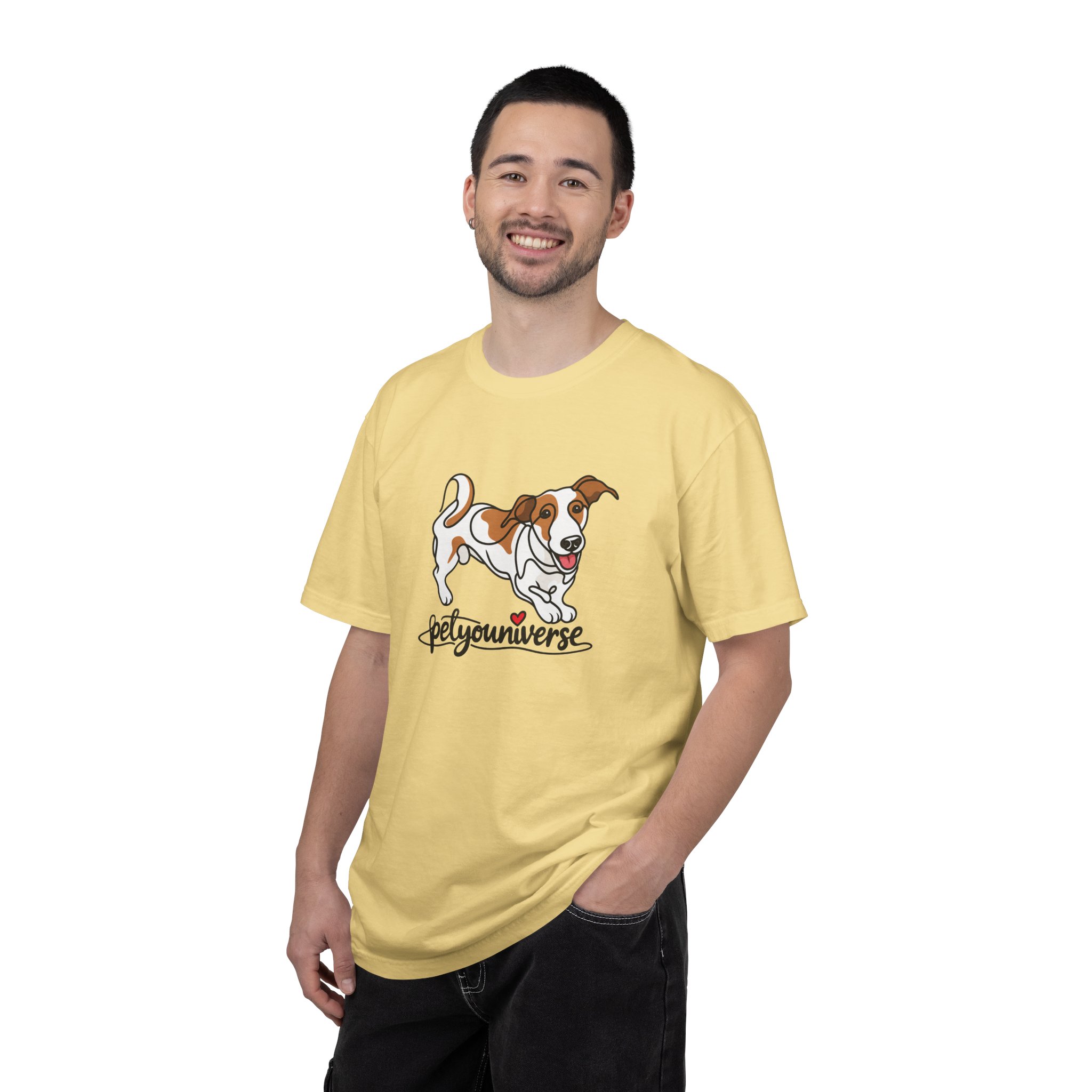 Dog Cartoon T-Shirt — "PetYoUniverse" Playful Jack Russell Tee - Image 40