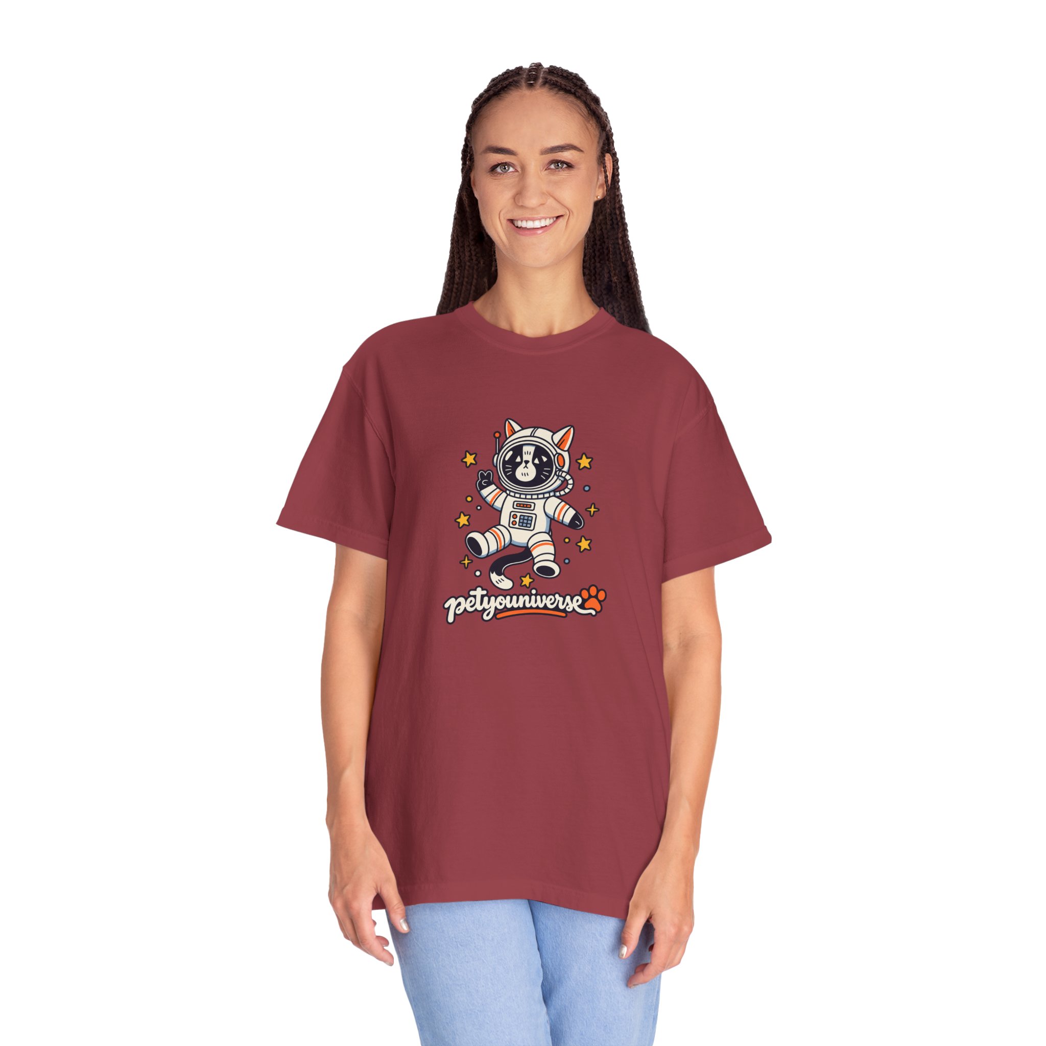 Astronaut Dog T-Shirt — 'PetYoUniverse' Cute Space Pup Tee - Image 131