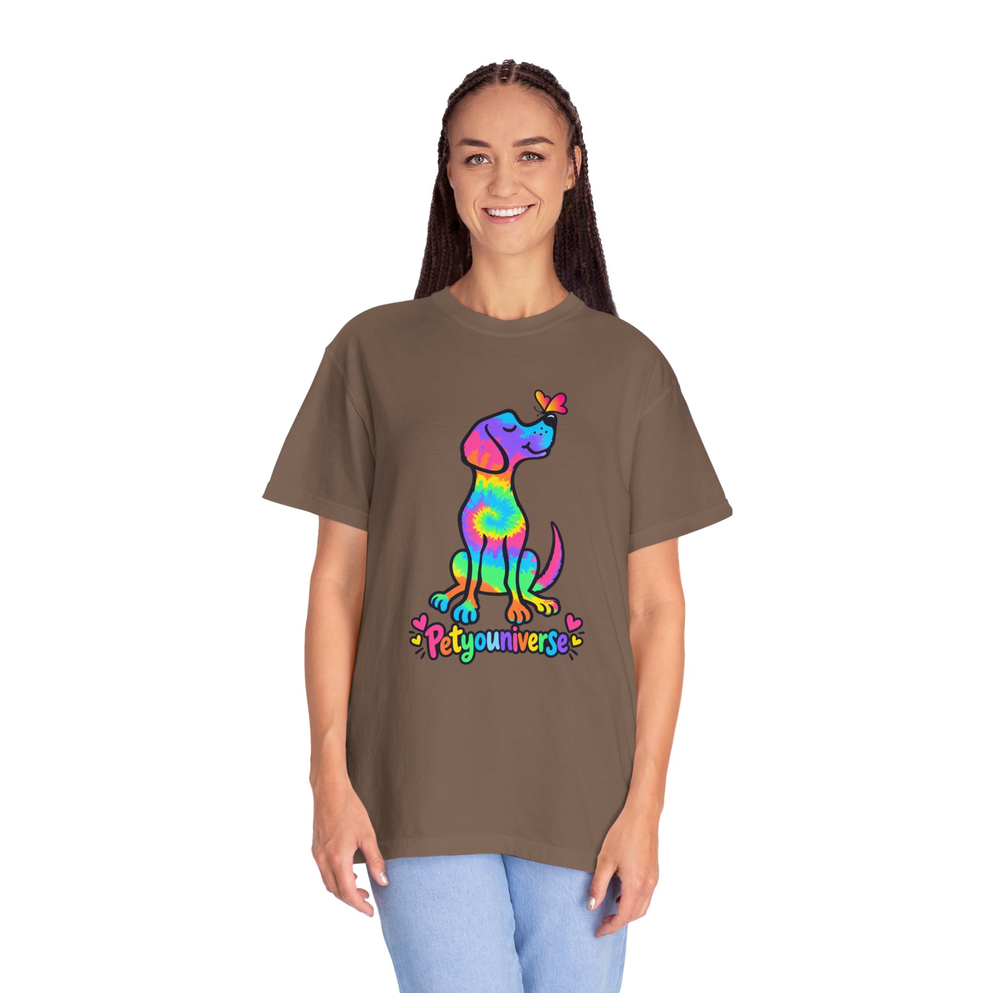 Tie-Dye Puppy T-Shirt — Colorful "PetYoUniverse" Dog Graphic Tee - Image 41