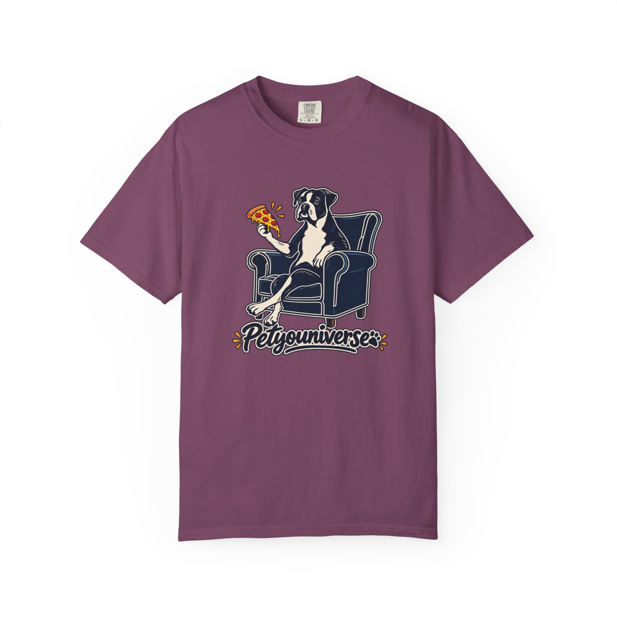 T-Shirt — PetYoUniverse Dog on Armchair with Pizza Graphic - Image 118
