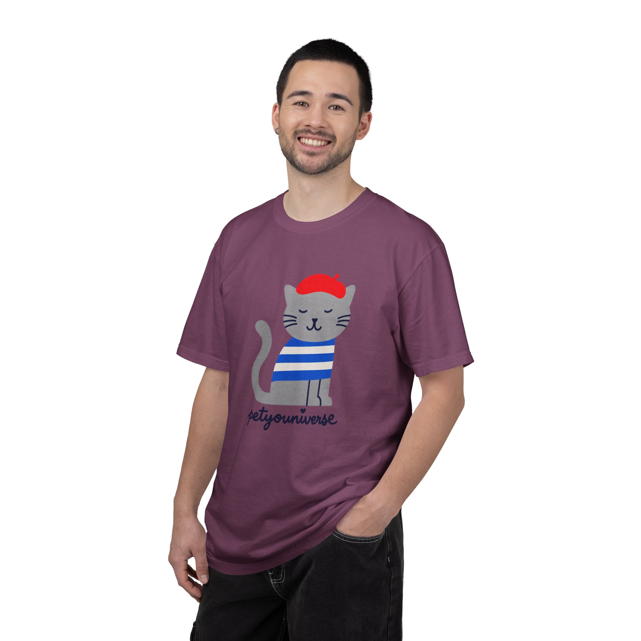 Cat Graphic T-Shirt — "petiyouniverse" Cute French Cat Tee - Image 121
