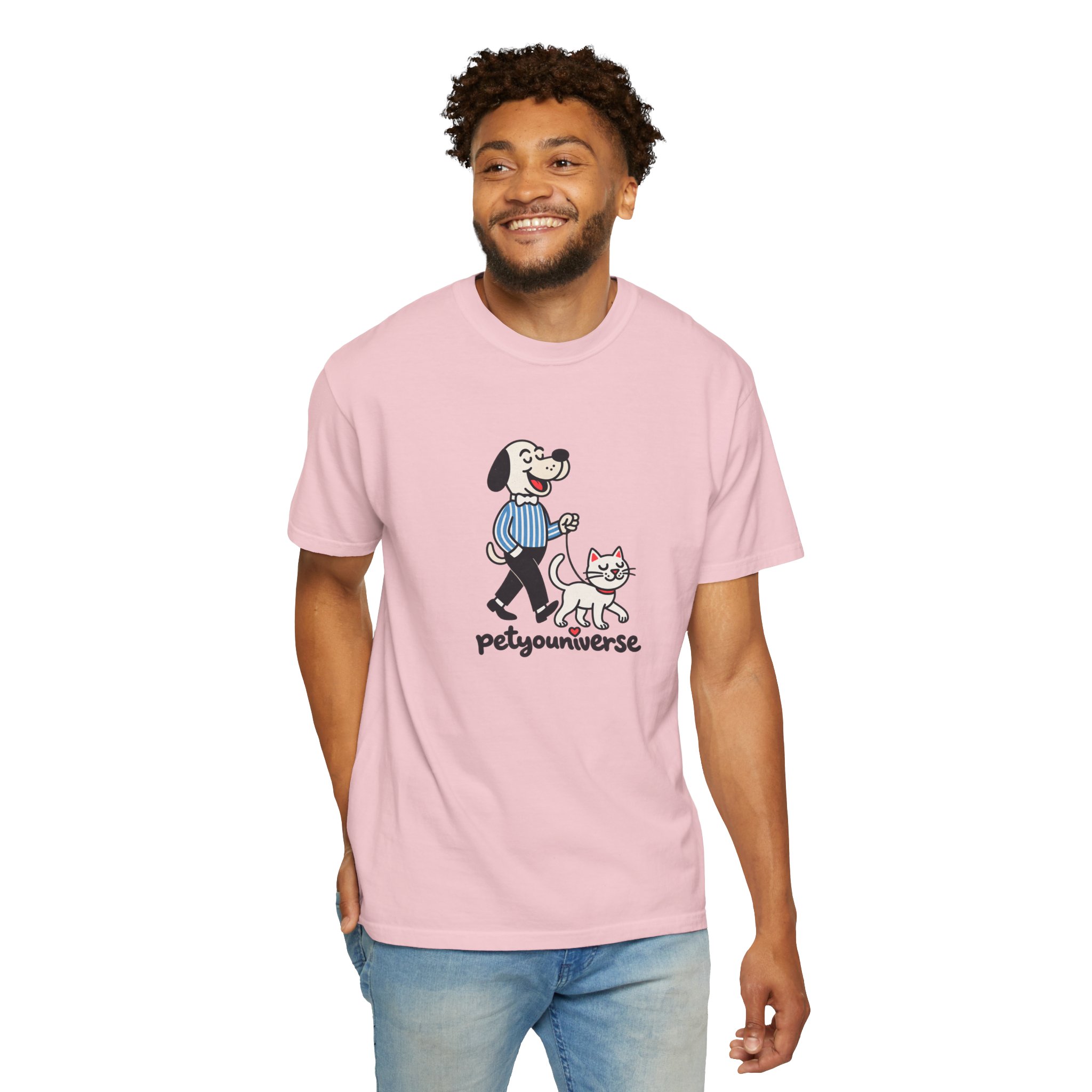 PetYouniverse Walking Dog & Cat Tee — Cute Retro Pet Graphic T-Shirt - Image 97