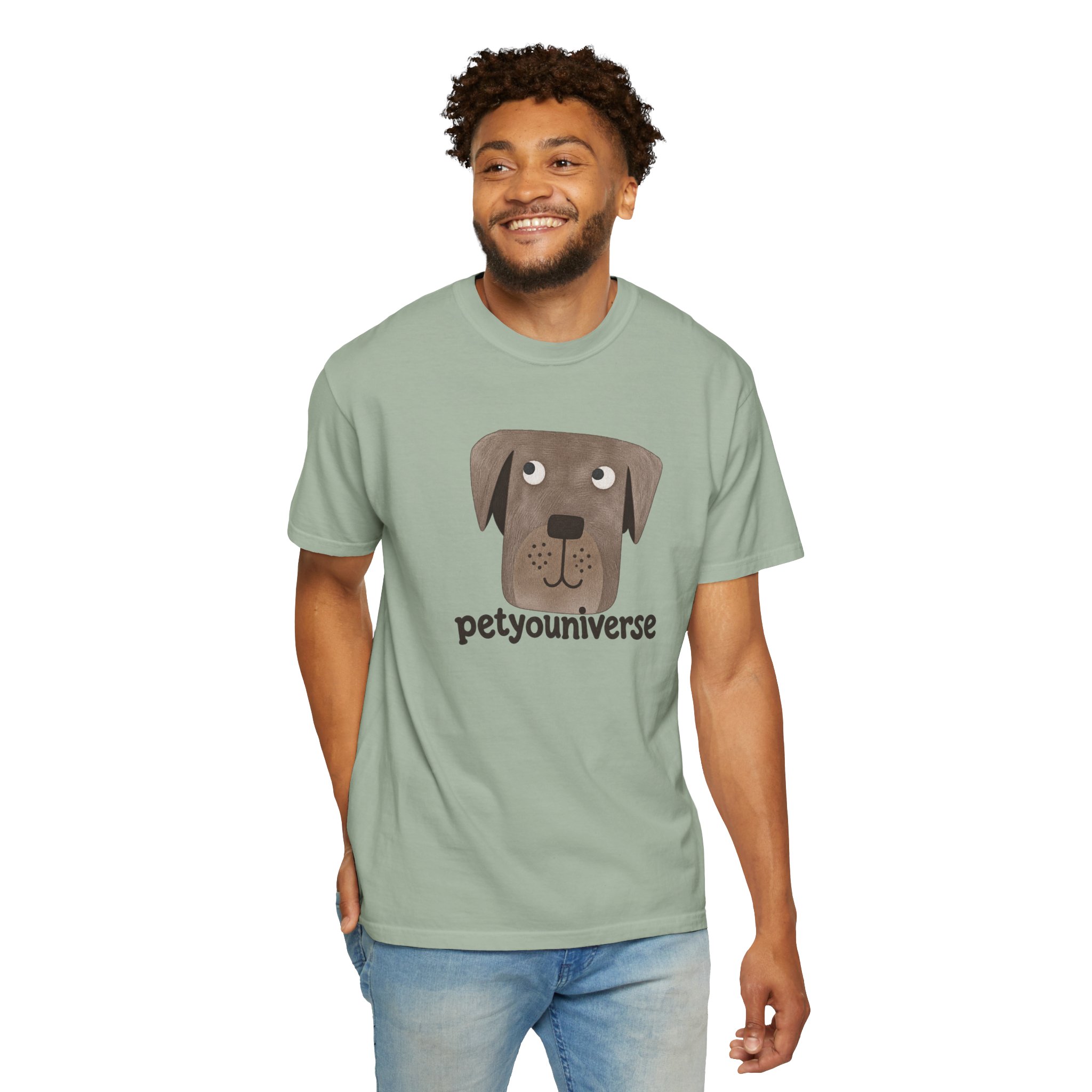 Dog Face Graphic T‑Shirt — "petyouniverse" Cute Pet Logo Tee - Image 61