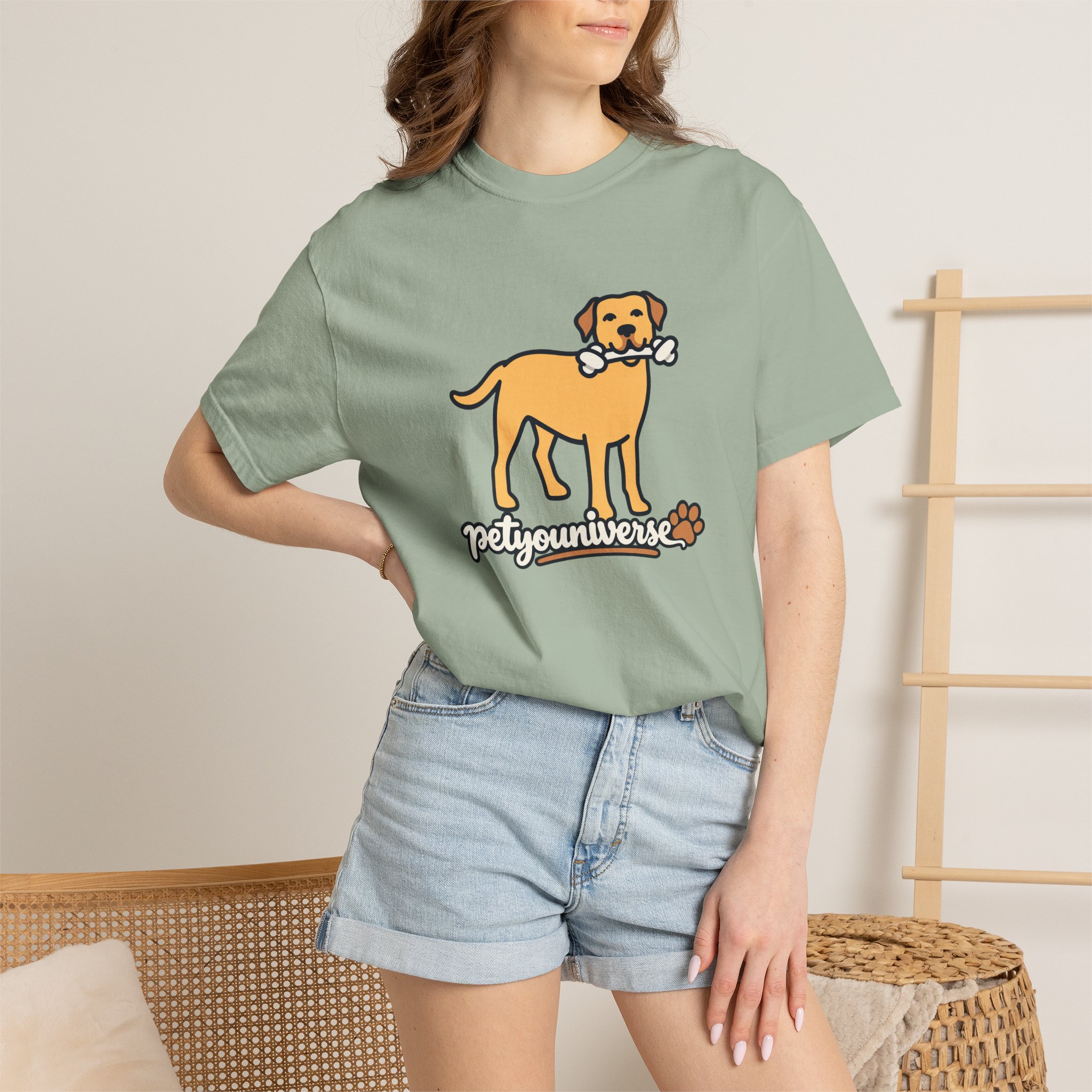 Dog Bone Graphic T-Shirt — "PetYoUniverse" Puppy Tee - Image 65