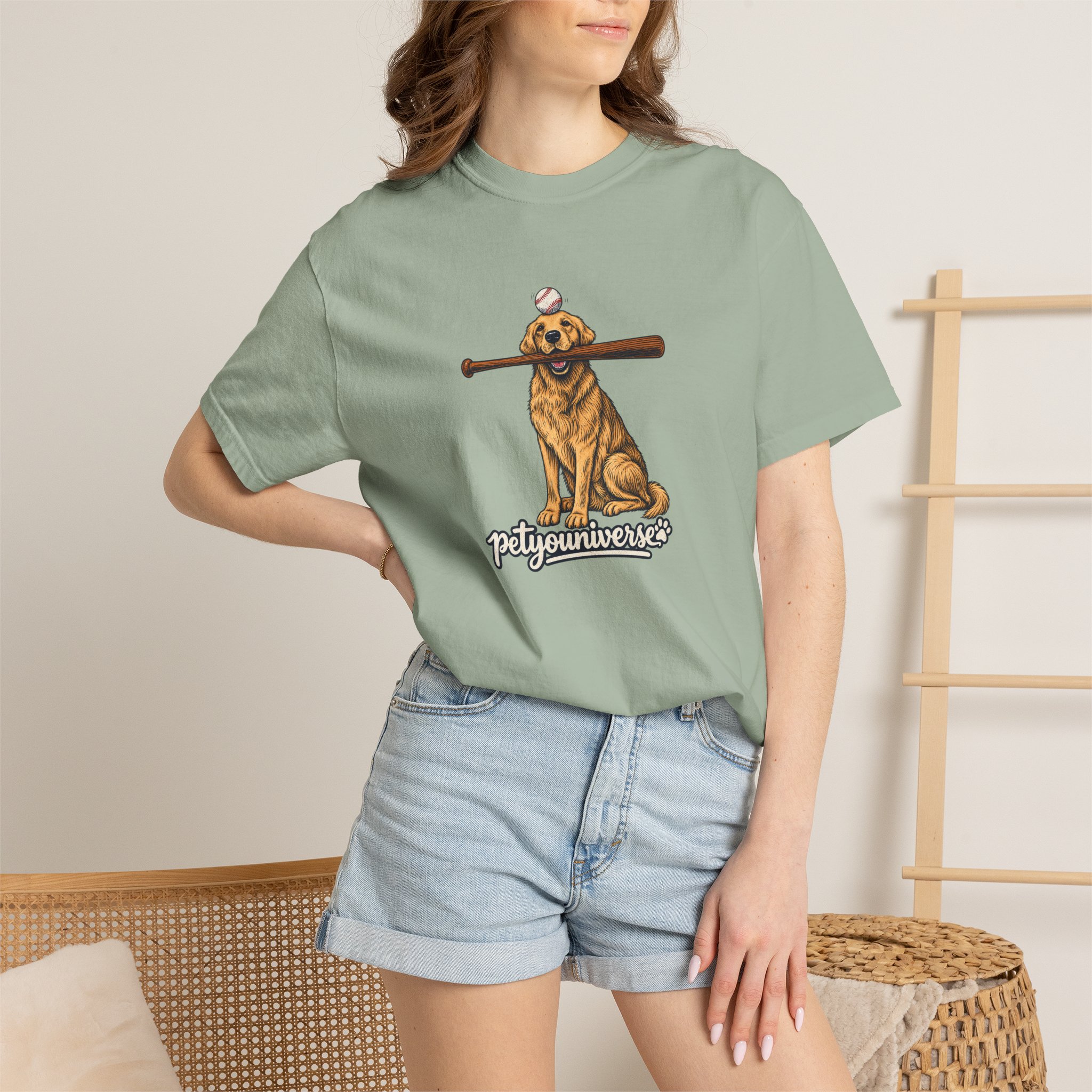 Golden Retriever Baseball Dog T-Shirt — “PetYoUniverse” Vintage Graphic Tee - Image 92