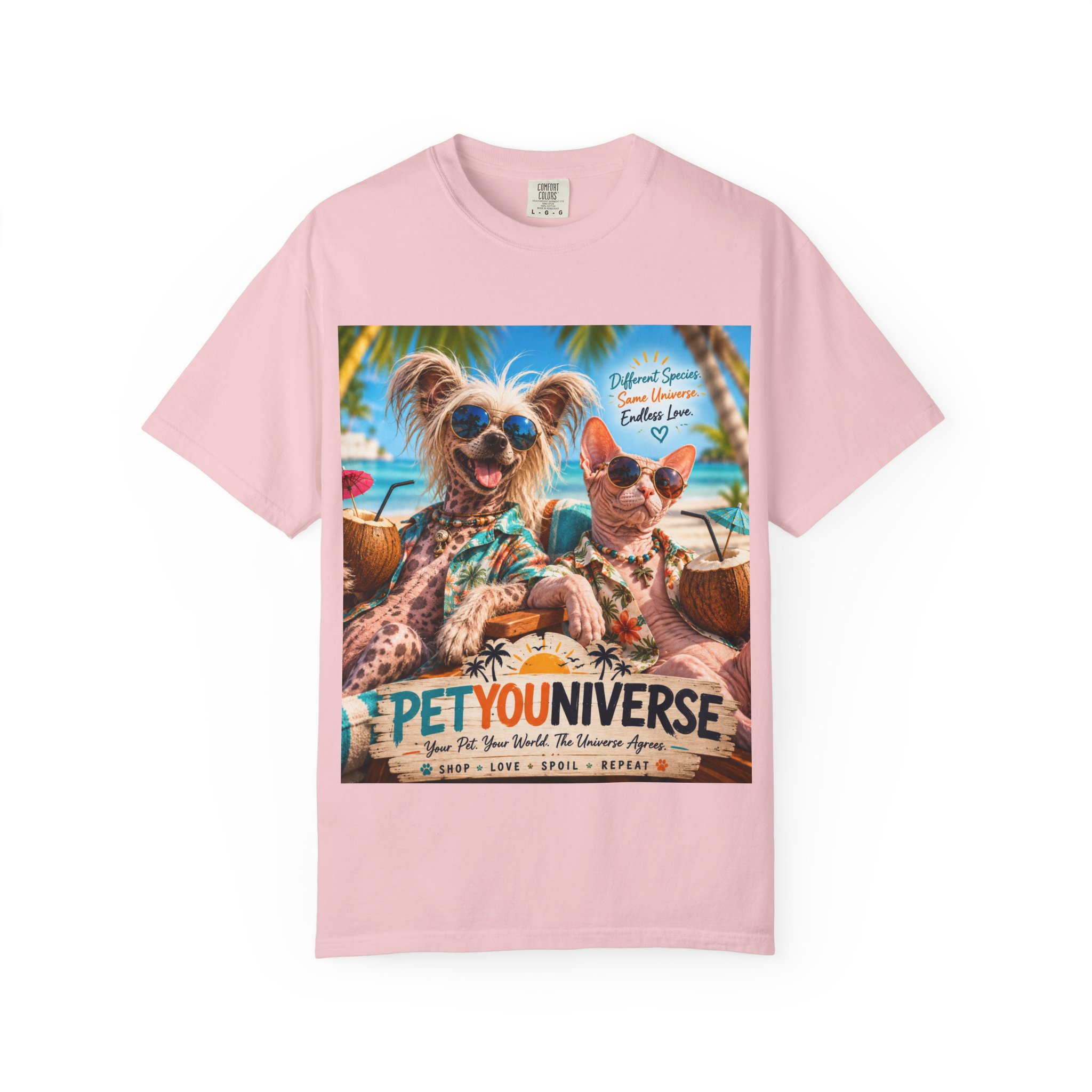 PetYoUniverse Beach Dogs T-Shirt — Tropical Pet Vacation Graphic Tee - Image 106
