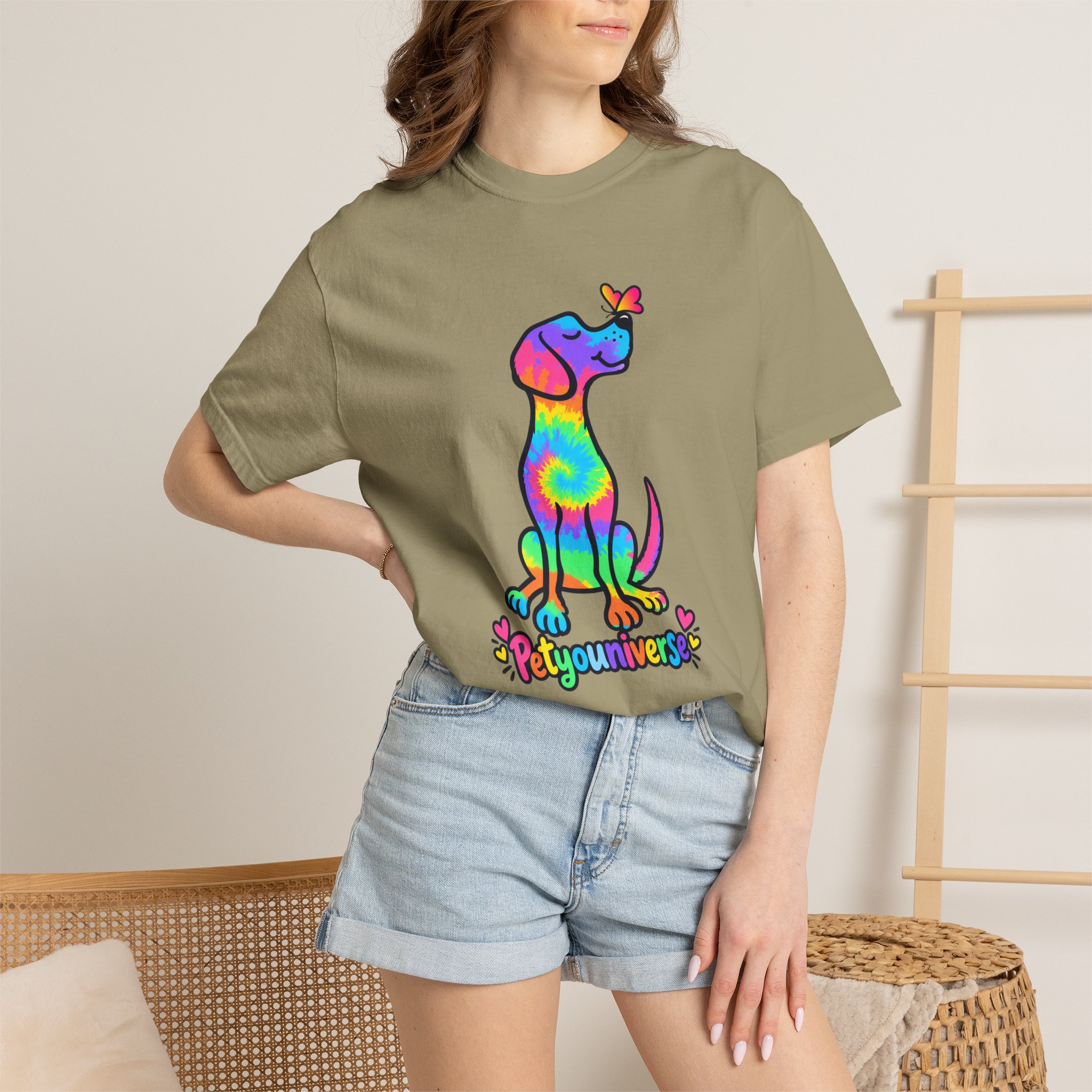 Tie-Dye Puppy T-Shirt — Colorful "PetYoUniverse" Dog Graphic Tee - Image 29