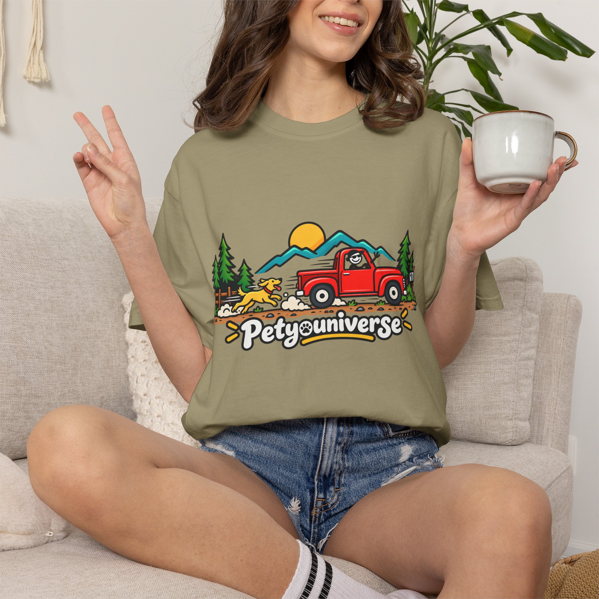 Petyuniverse Retro Truck & Dog Graphic T-Shirt - Image 30
