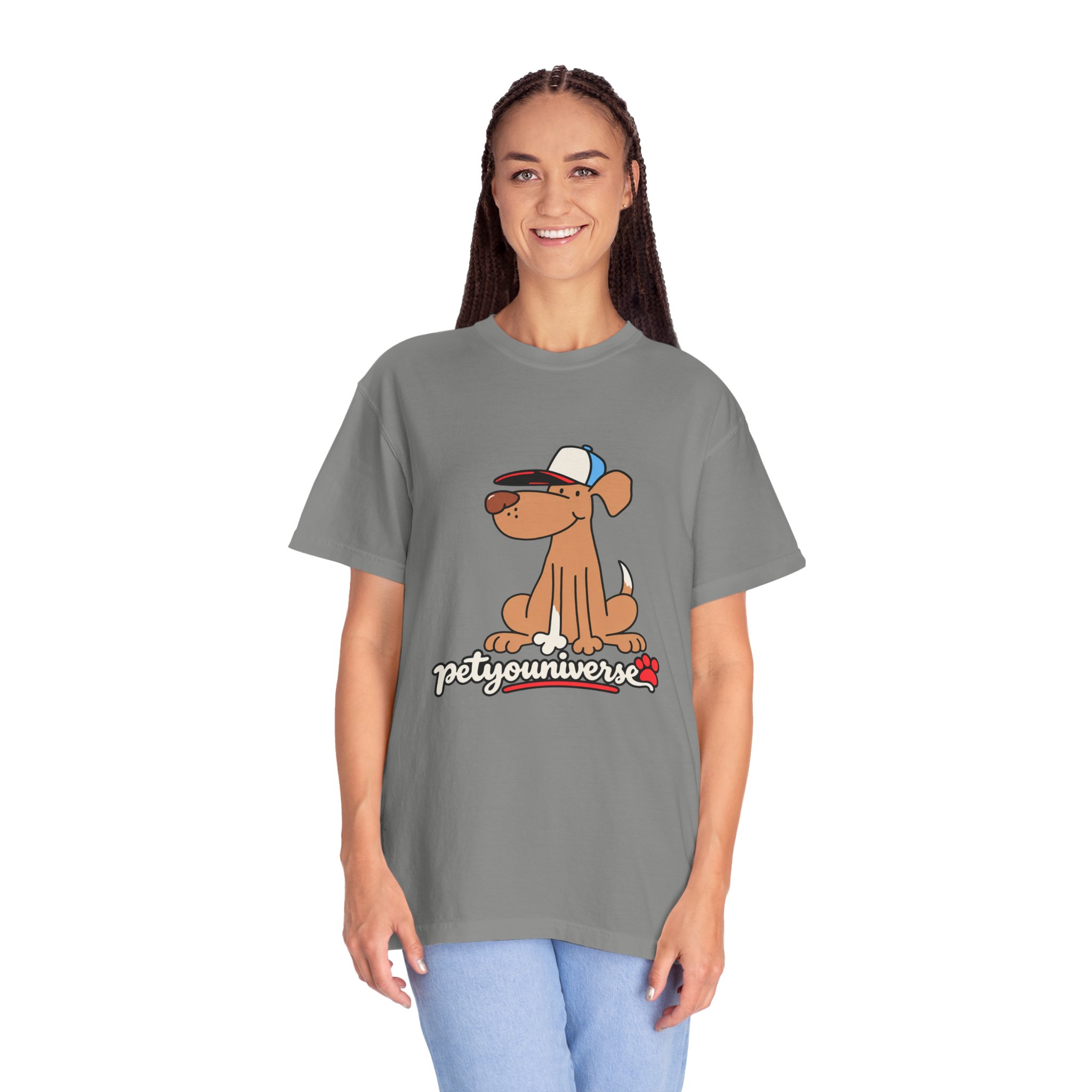 Dog Cartoon Tee — "PetYoUniverse" Puppy Graphic T-Shirt - Image 113