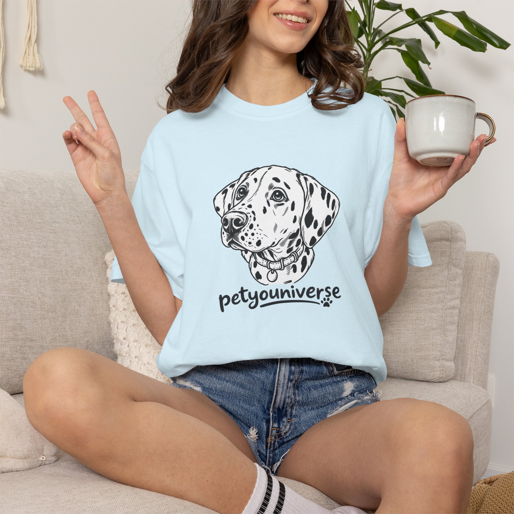 Dalmatian Portrait T-Shirt — "PetYoUniverse" Graphic Tee - Image 84