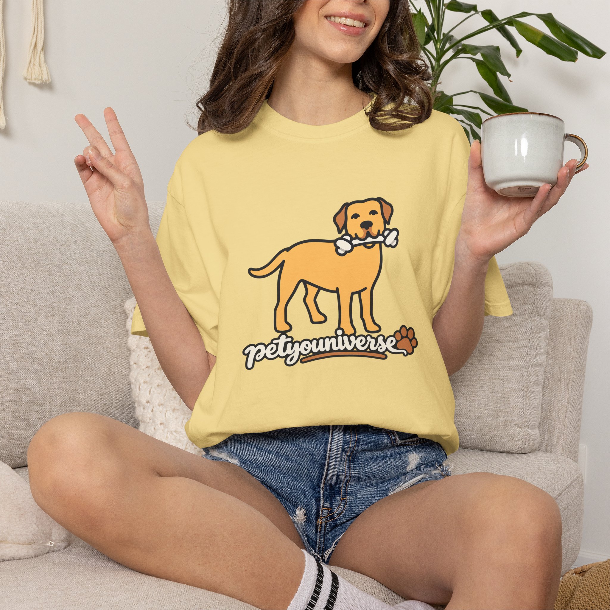 Dog Bone Graphic T-Shirt — "PetYoUniverse" Puppy Tee - Image 39