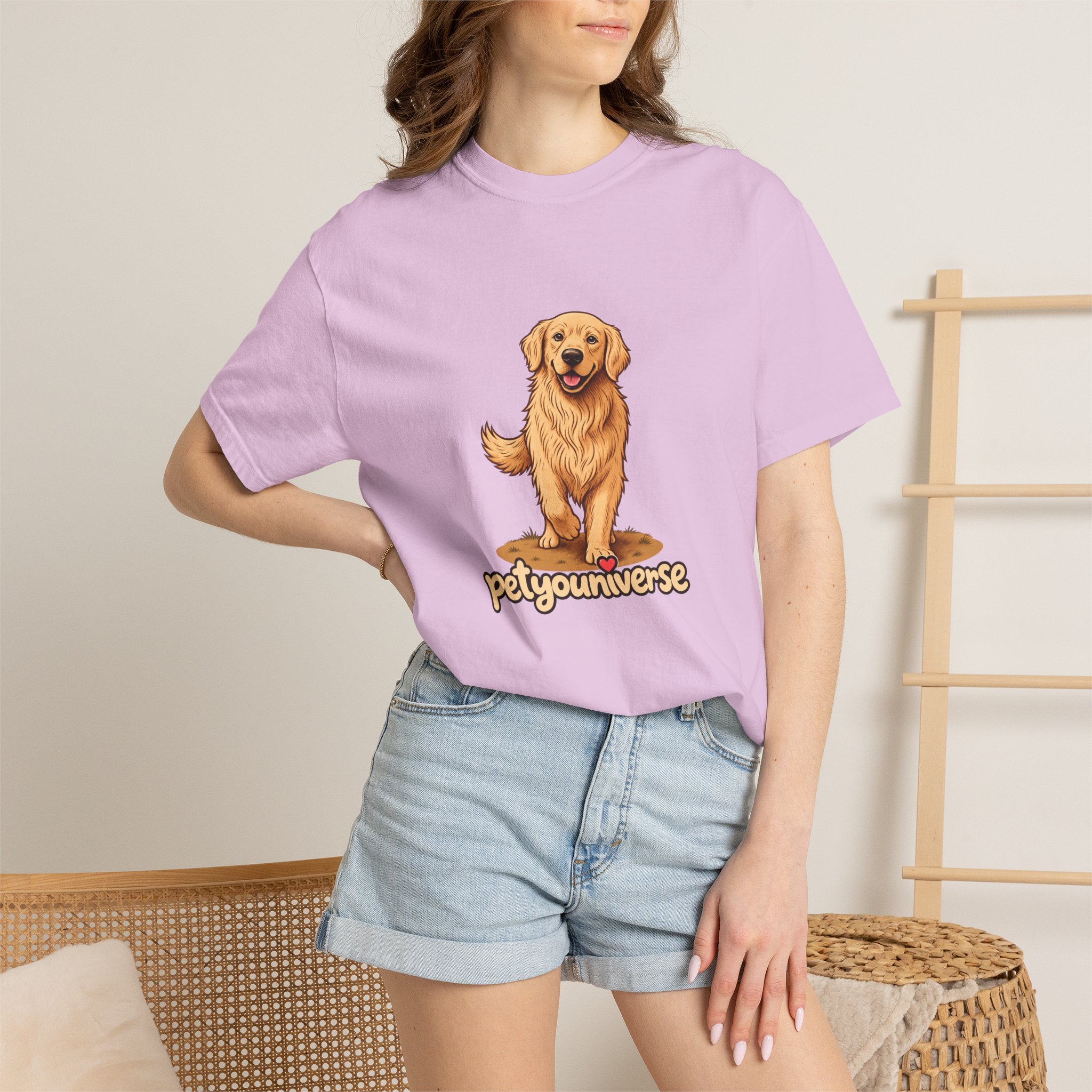 Golden Retriever Graphic T-Shirt — "PetYoUniverse" Cute Dog Tee - Image 101
