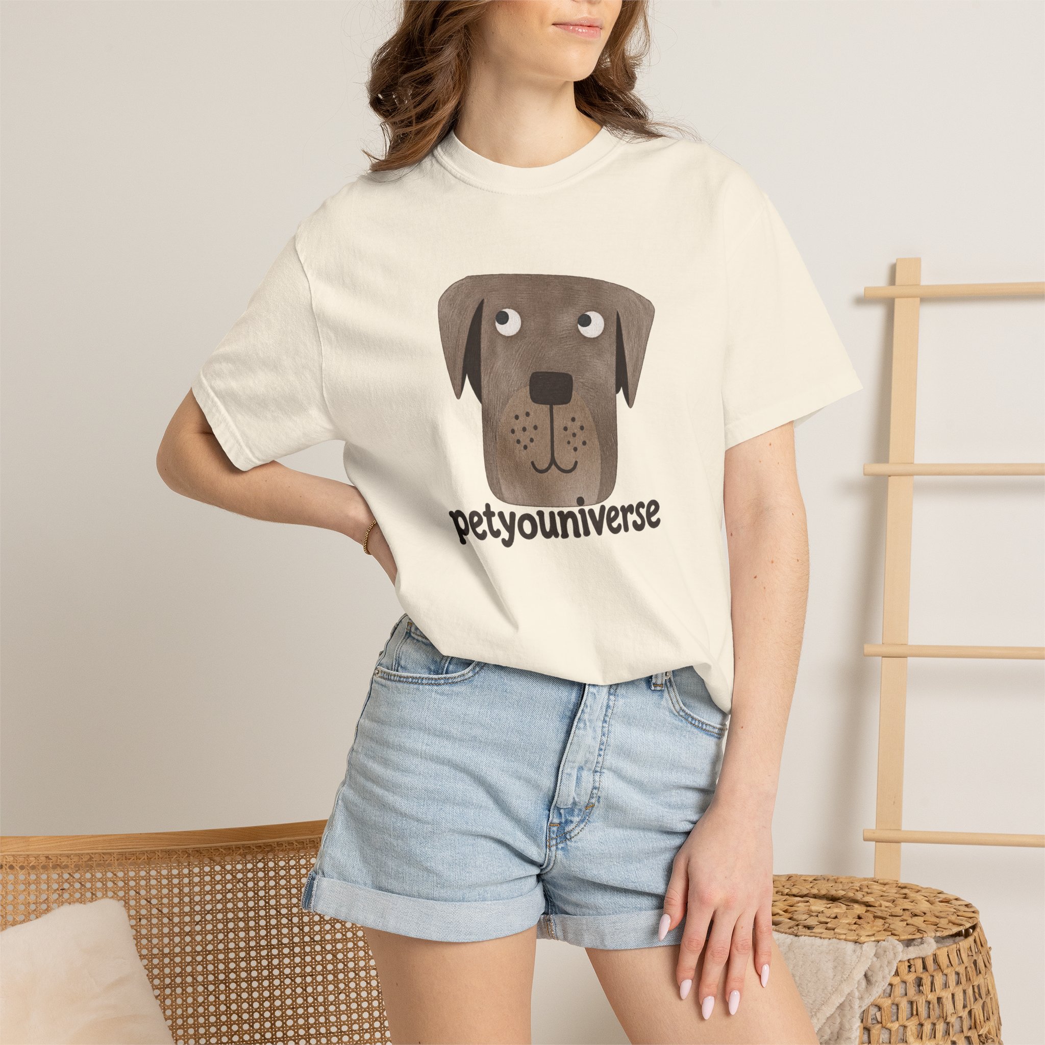Dog Face Graphic T‑Shirt — "petyouniverse" Cute Pet Logo Tee - Image 11