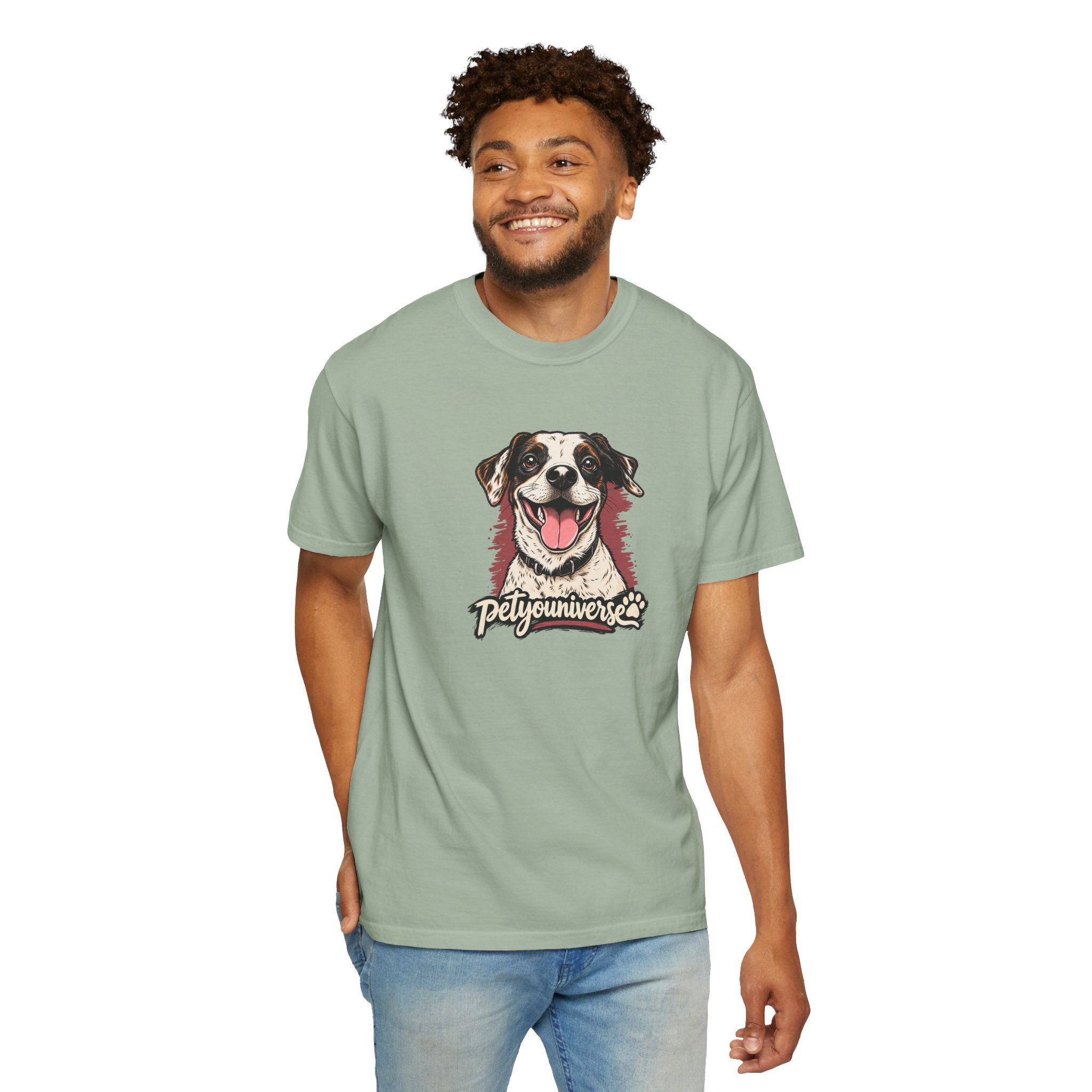 Dog Lover T-Shirt — Smiling Pup "Petyouniverse" Graphic Tee - Image 46