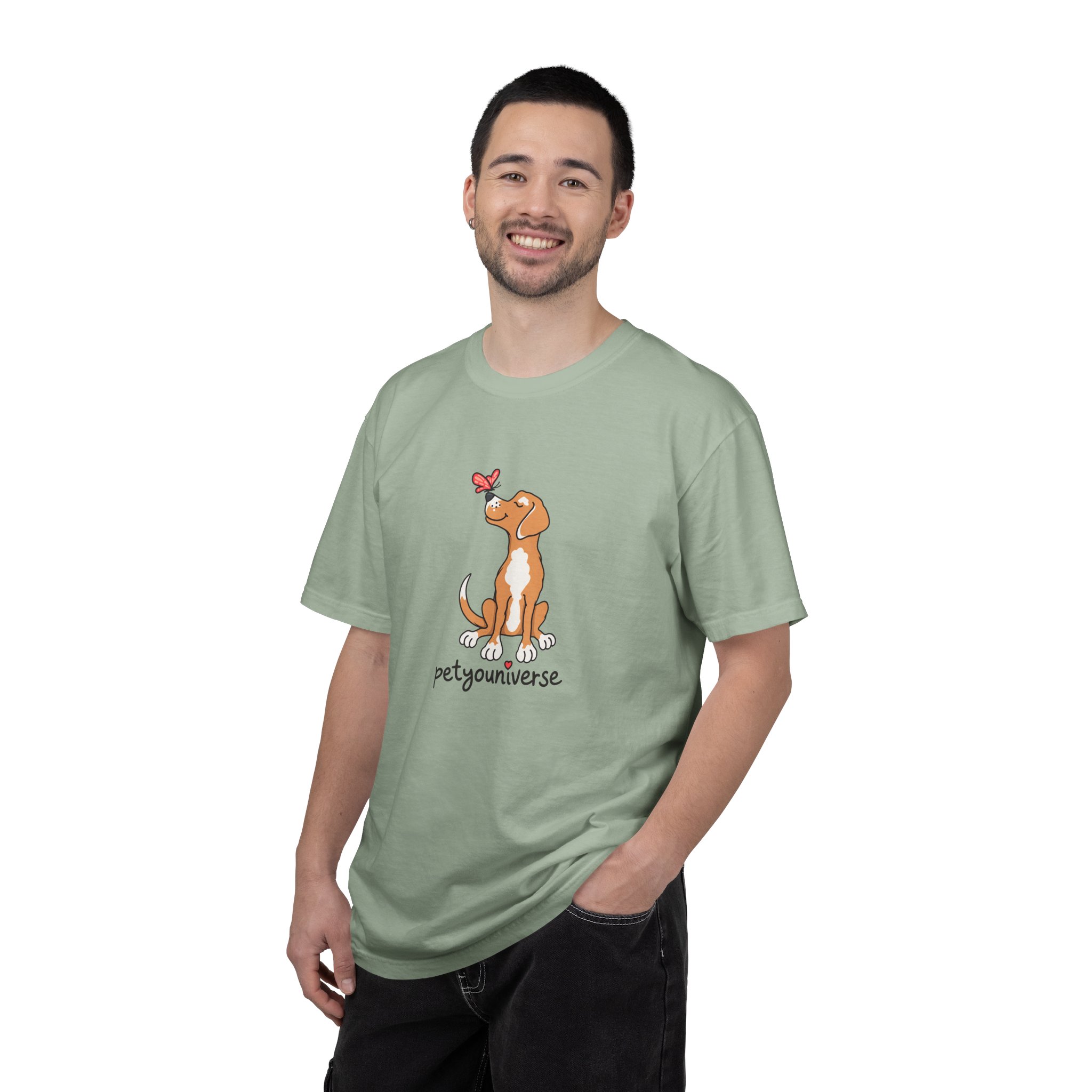 PetYoUniverse Cute Dog & Butterfly T‑Shirt - Image 49