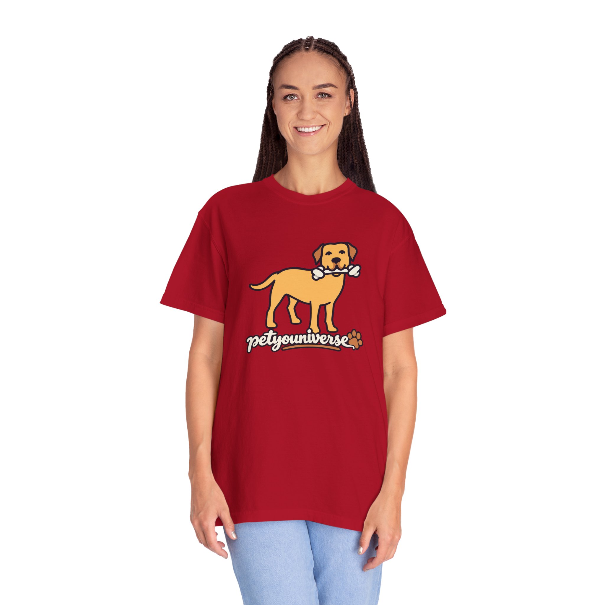 Dog Bone Graphic T-Shirt — "PetYoUniverse" Puppy Tee - Image 131