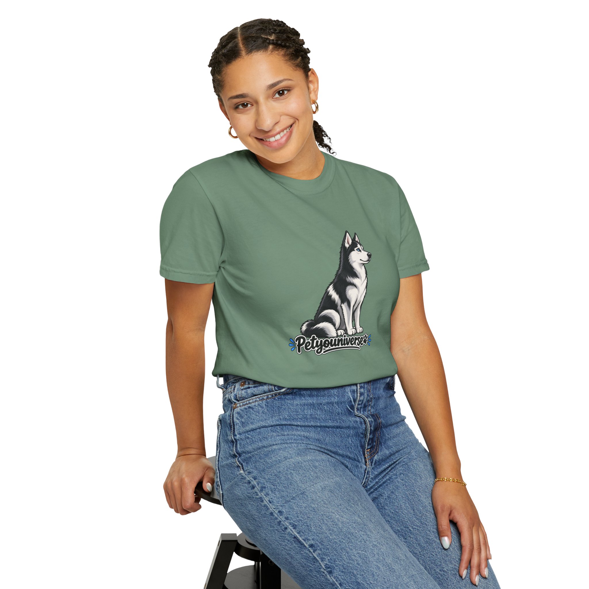 Husky Graphic T-Shirt — 'PetYoUniverse' Retro Dog Tee - Image 87
