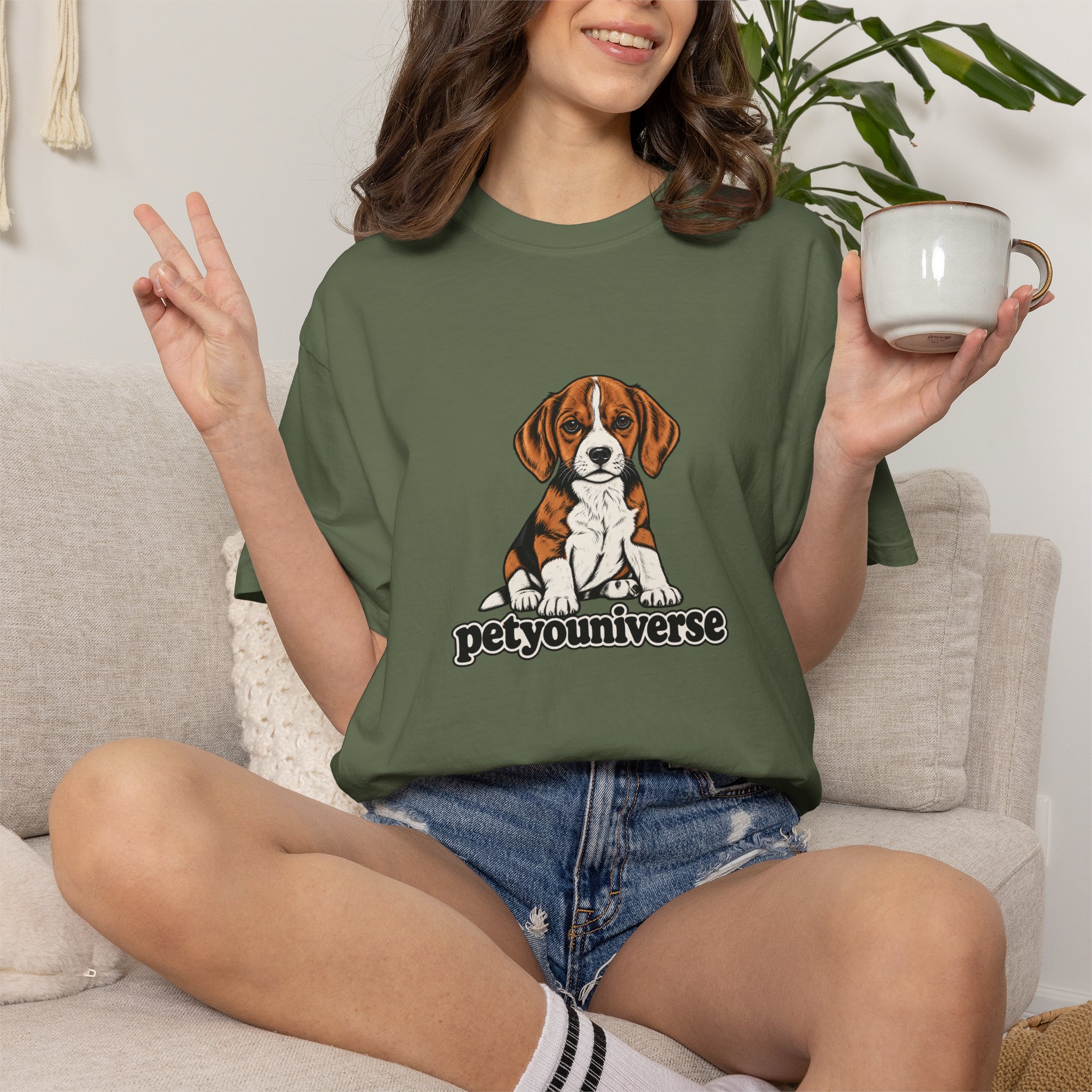 Beagle Puppy Tee — "PetYoUniverse" Graphic T-Shirt - Image 48