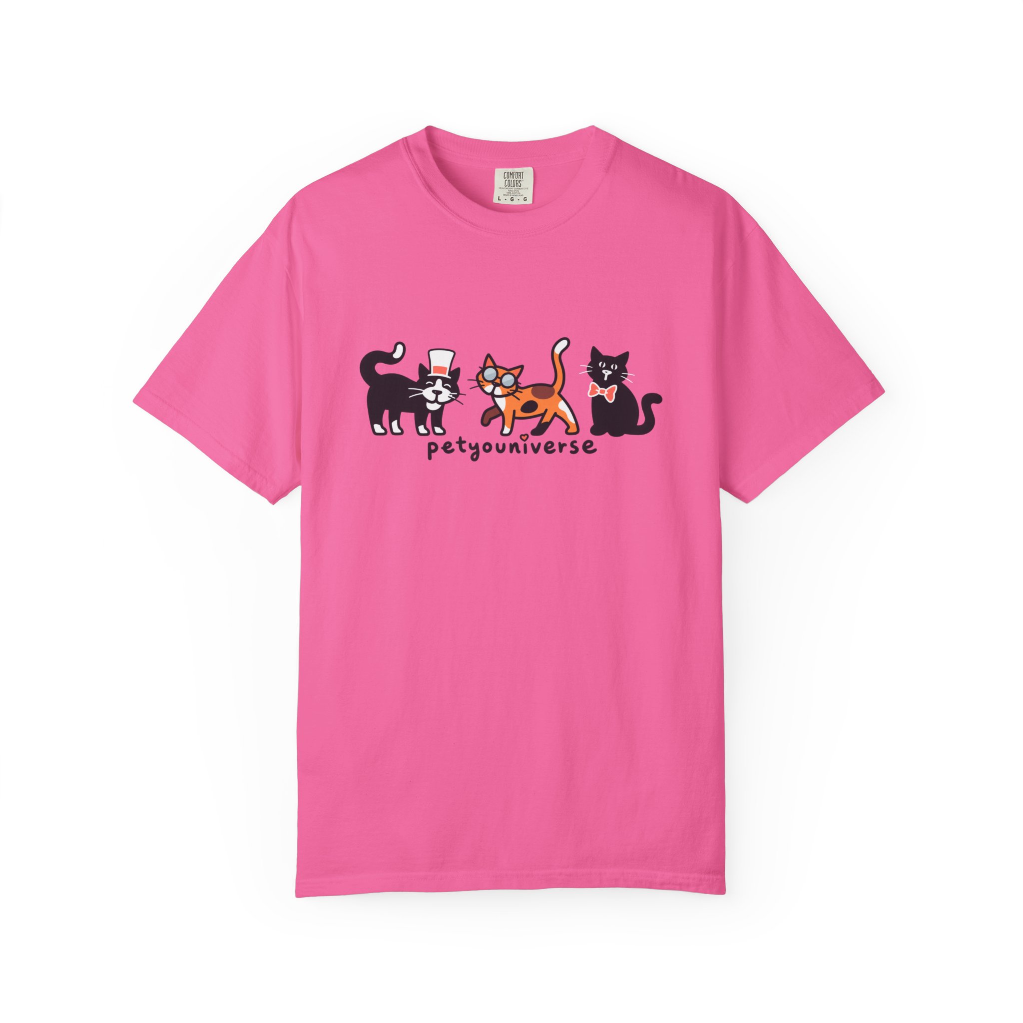 Cat Crew Graphic T-Shirt — "petgouriverse" Cute Cartoon Cats Tee - Image 73
