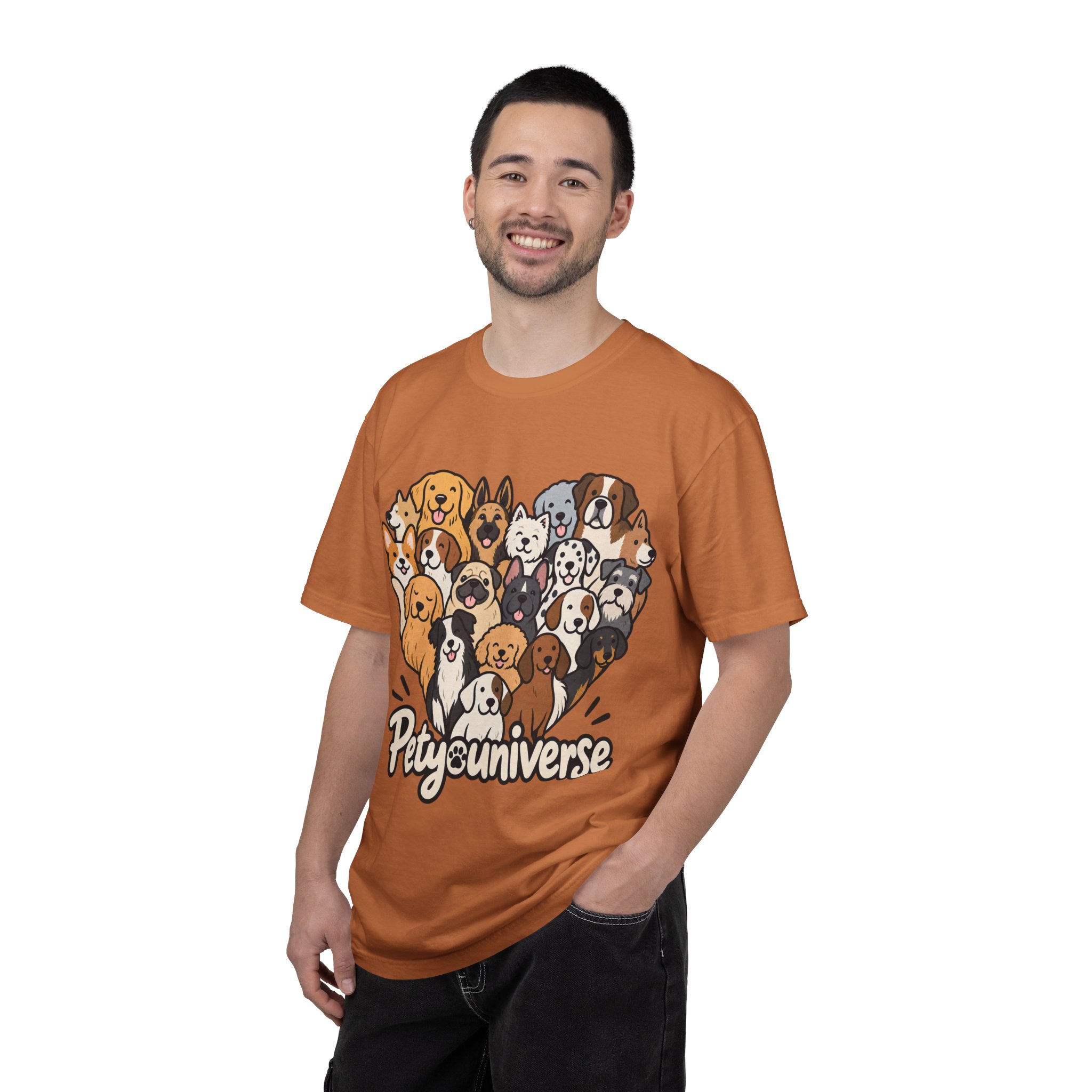 Dog Lover Cartoon T-Shirt — "Pety Universe" Graphic Tee - Image 44