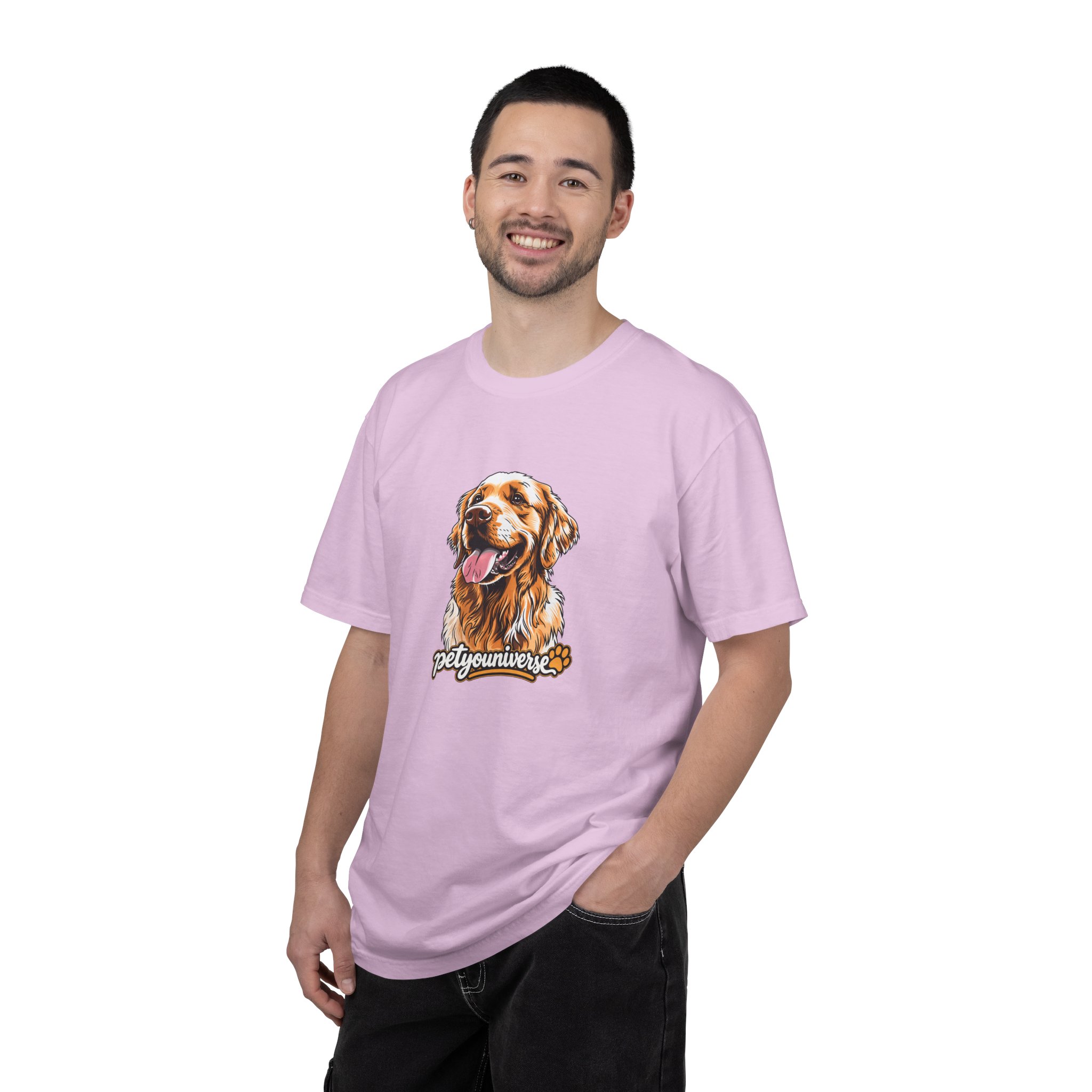 Dog Lover T-Shirt — Golden Retriever Portrait "PetYoUniverse" Graphic - Image 112