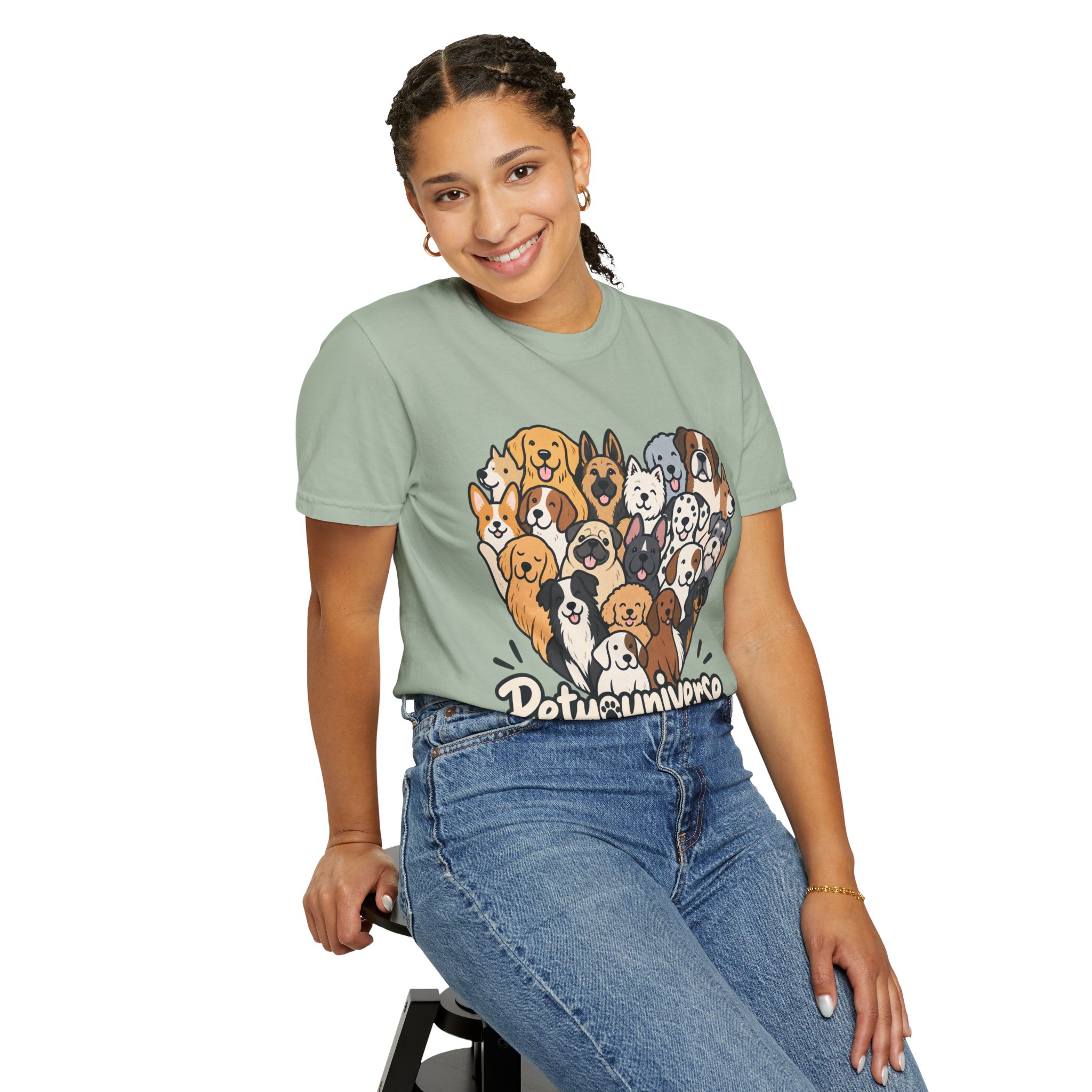 Dog Lover Cartoon T-Shirt — "Pety Universe" Graphic Tee - Image 107