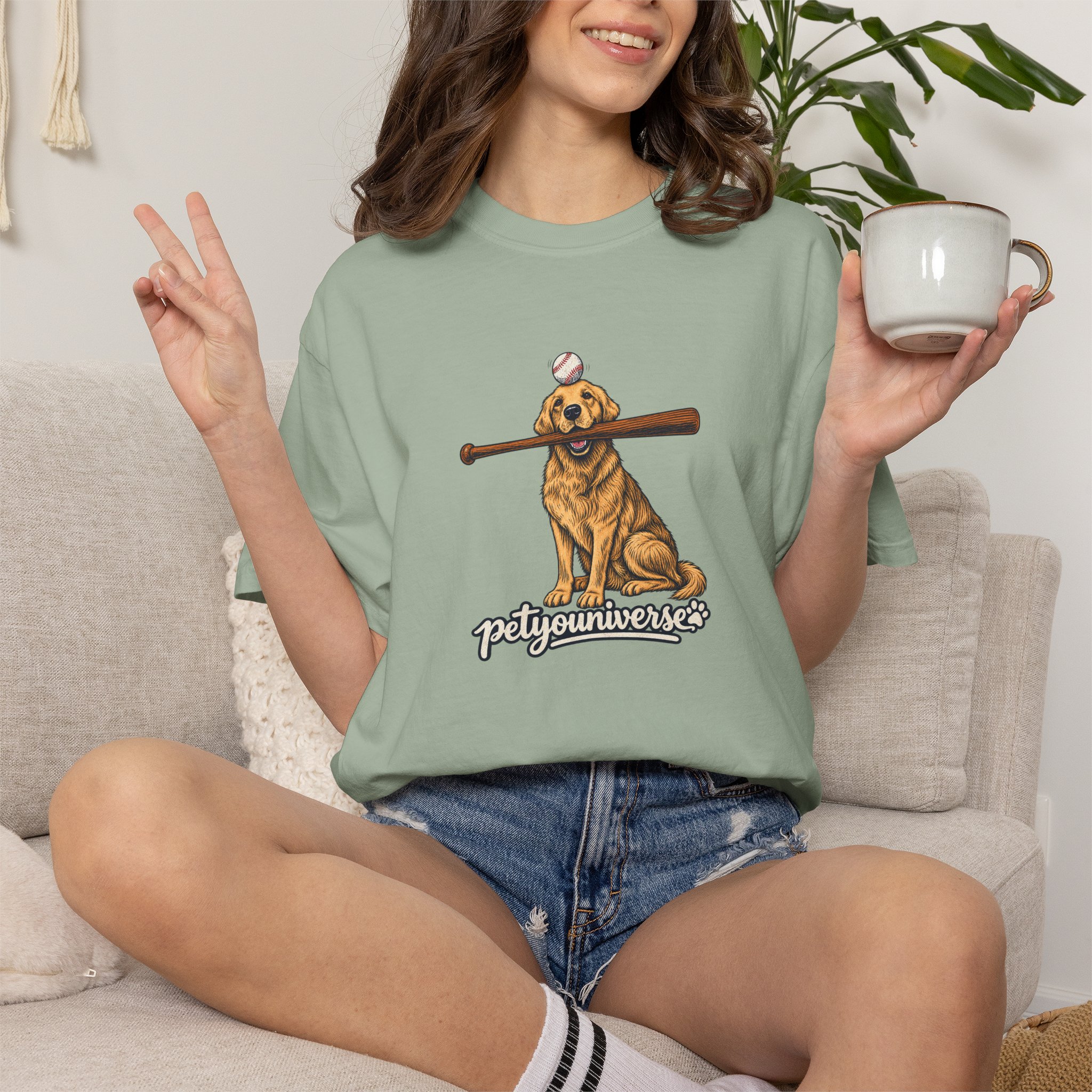 Golden Retriever Baseball Dog T-Shirt — “PetYoUniverse” Vintage Graphic Tee - Image 93