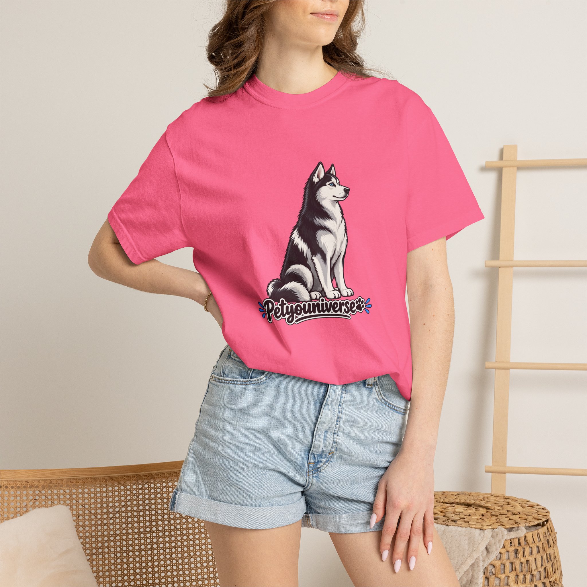 Husky Graphic T-Shirt — 'PetYoUniverse' Retro Dog Tee - Image 119